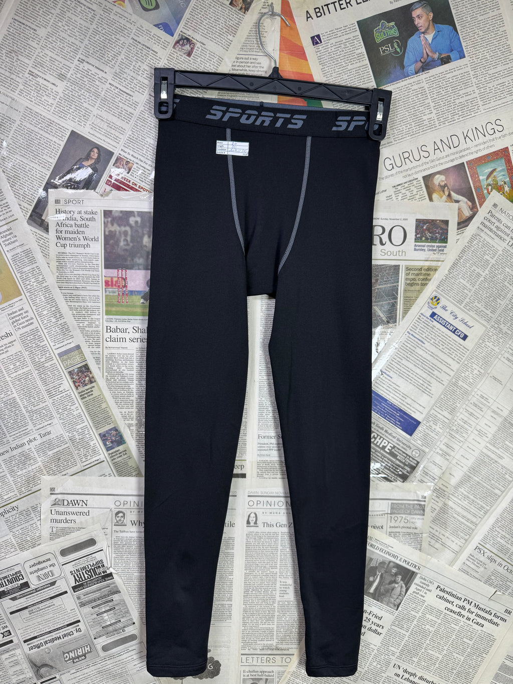 Sports® Waist: 24 | Black | Poly | Thermal Trouer | 1154 - Genuine Maal