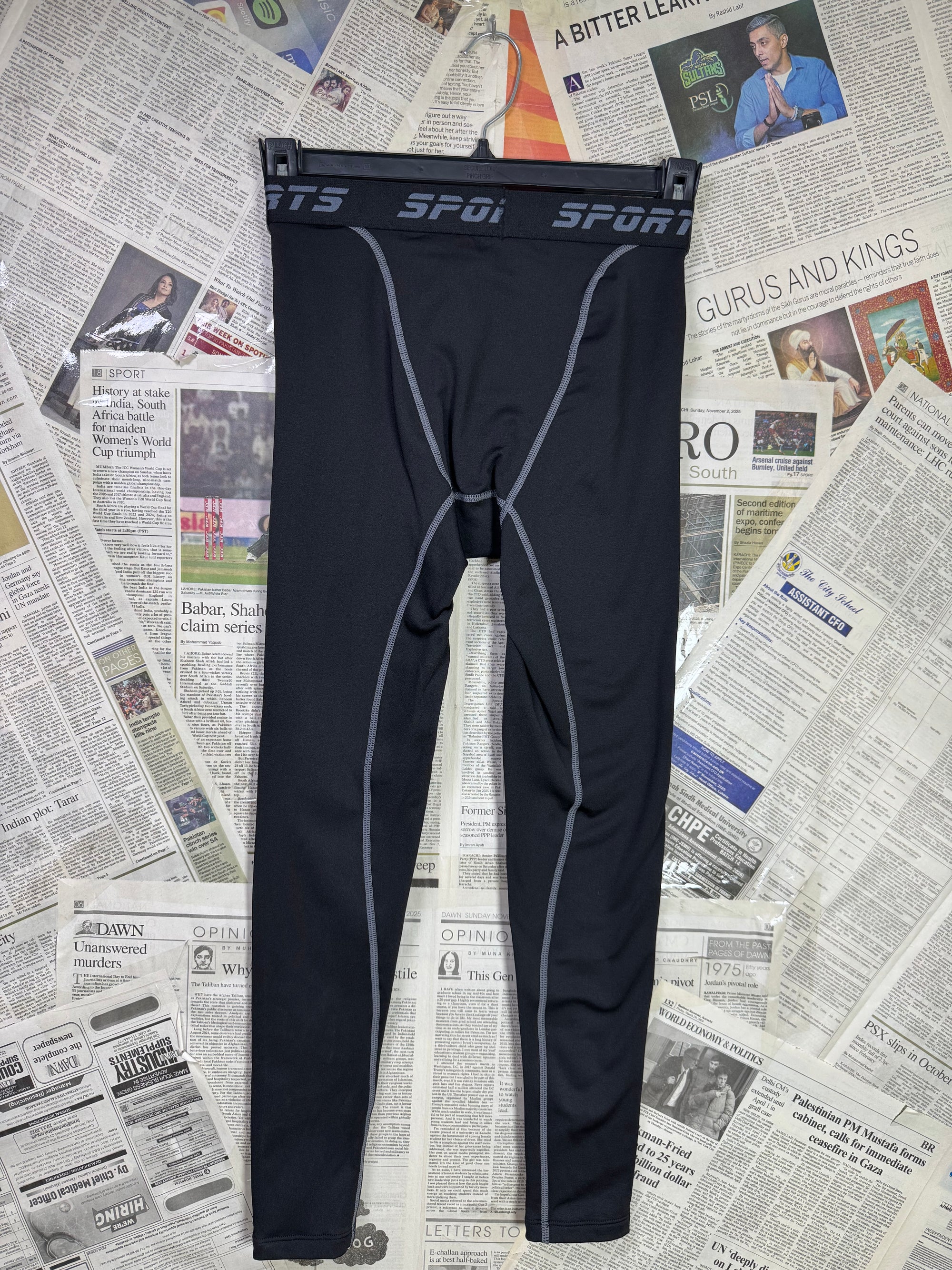 Sports® Waist: 24 | Black | Poly | Thermal Trouer | 1154 - Genuine Maal
