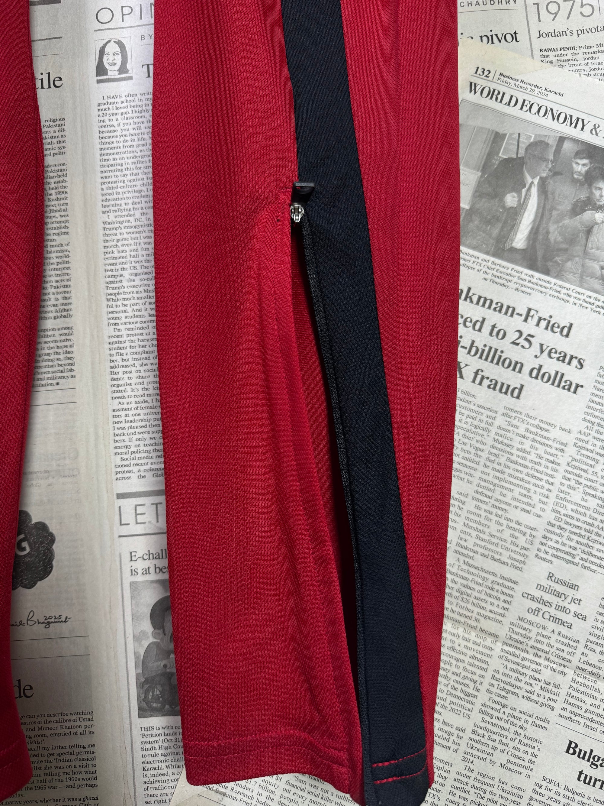 Jordan® Waist: 28" to 30 | Red | Poly | Trouers | 1144 - Genuine Maal