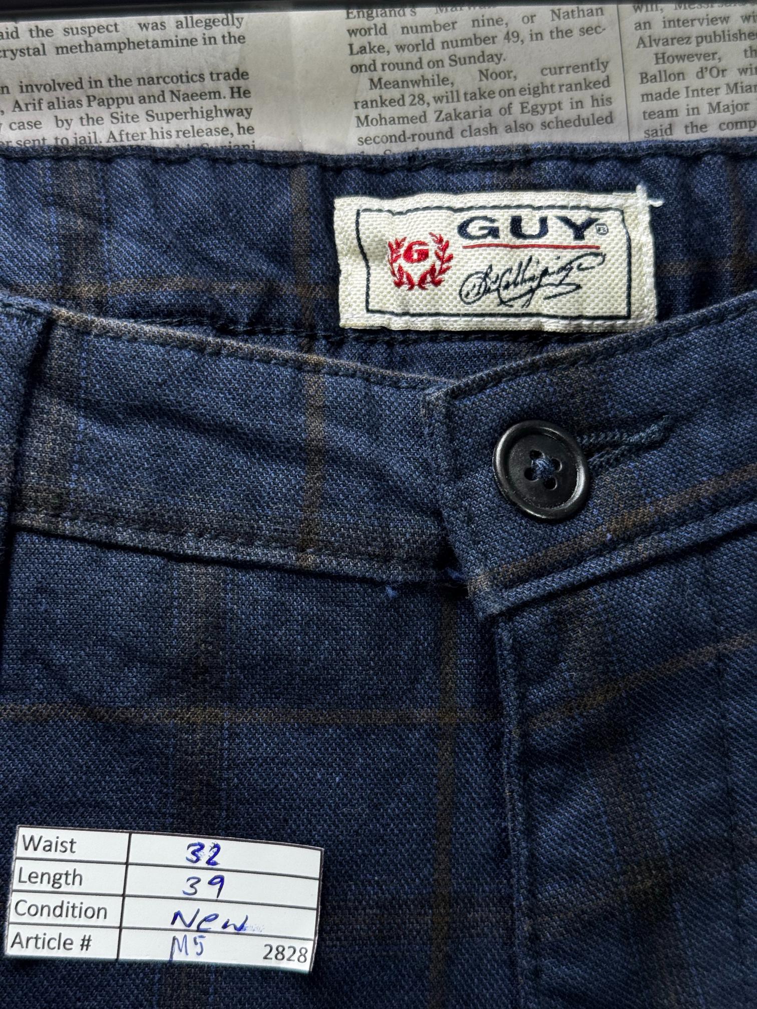 Guy® Waist: 32" | Green | Super Slim Chino Pants | Cotton-Elastane | M5 - 2828 - Genuine Maal