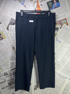 Union® Waist: 36" | Charcoal Checks | Short Length Pant | Poly Viscose | 2409 - Genuine Maal