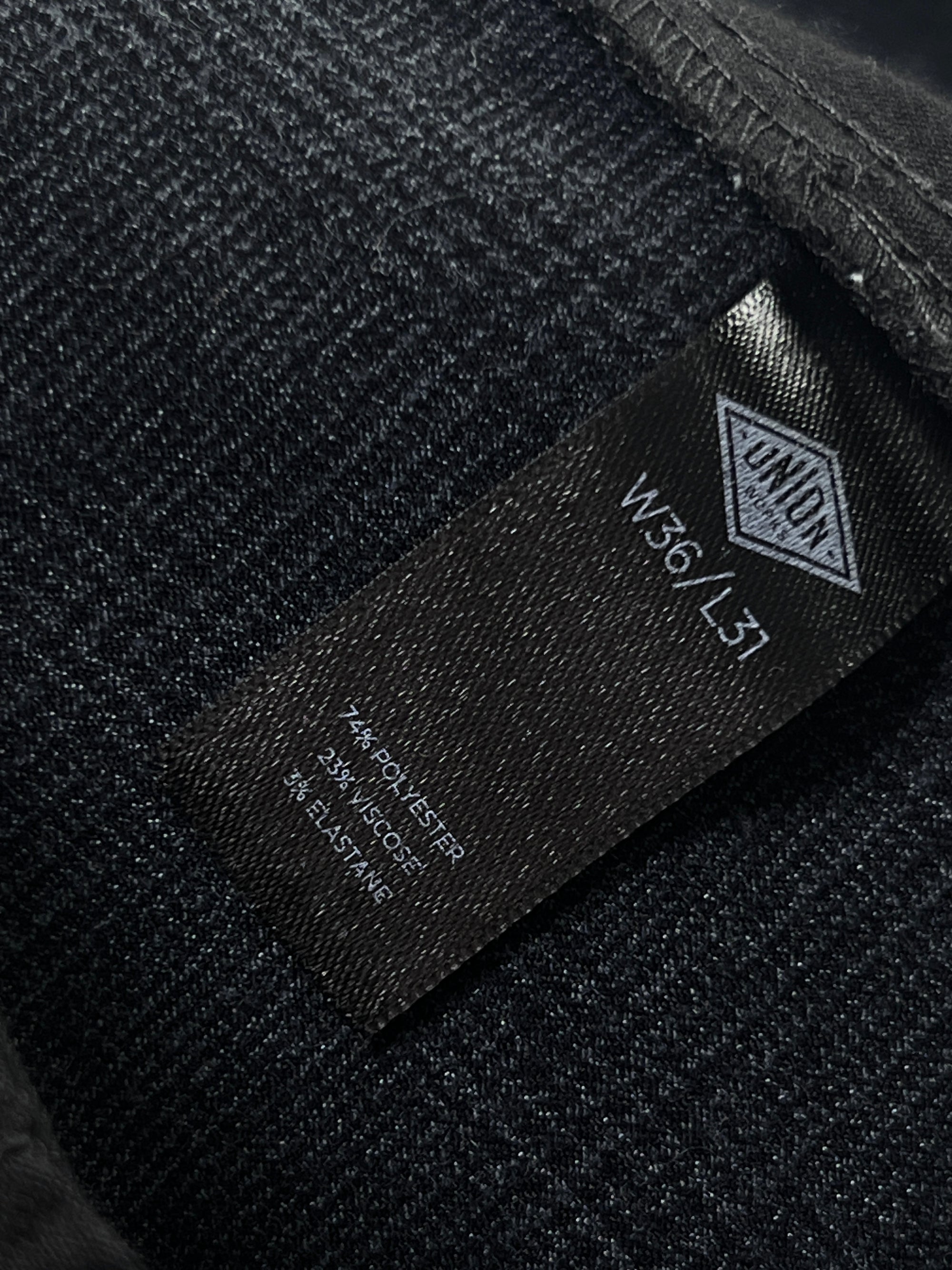 Union® Waist: 36" | Charcoal Checks | Short Length Pant | Poly Viscose | 2409 - Genuine Maal