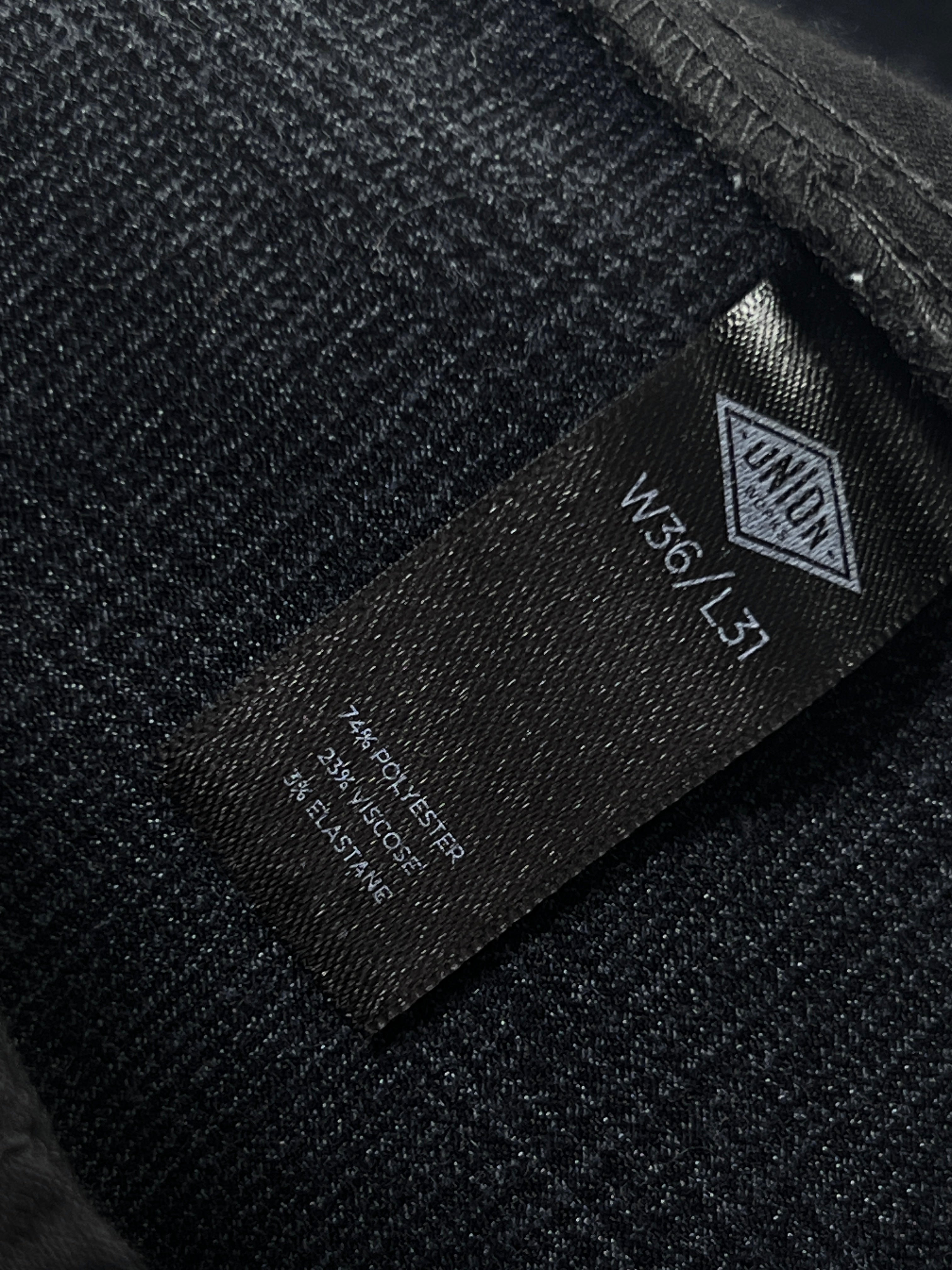 Union® Waist: 36" | Charcoal Checks | Short Length Pant | Poly Viscose | 2409 - Genuine Maal