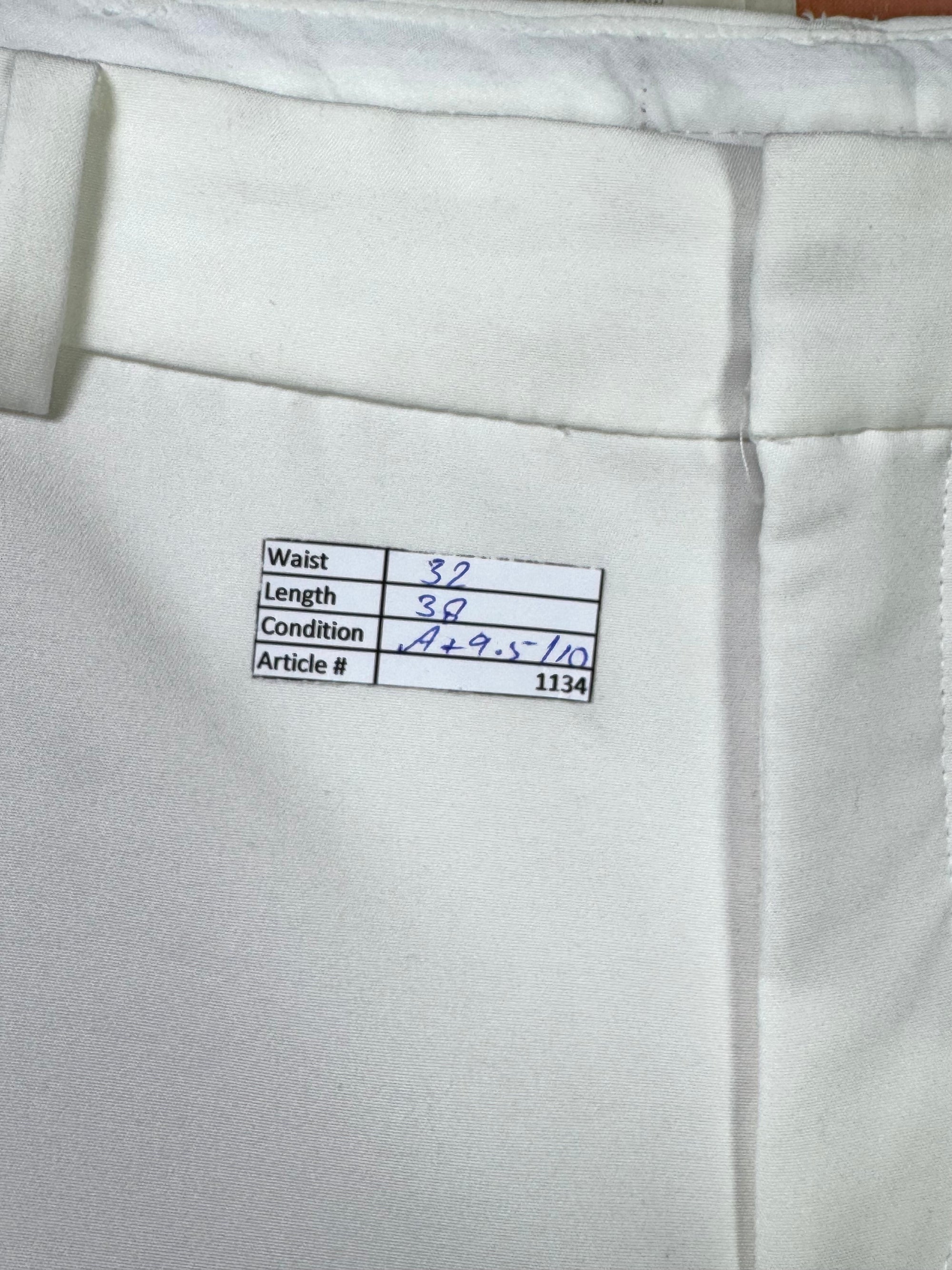 ® Waist: 32" | White |Chinos Pants | 1134 - Genuine Maal