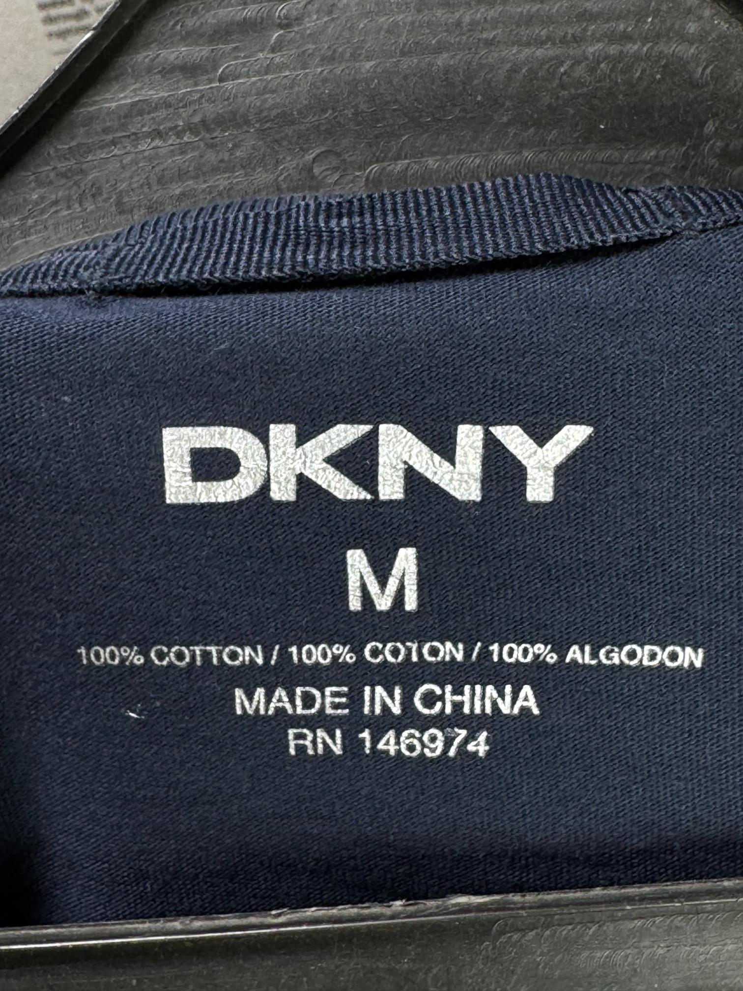 DKNY® Medium | Chest: 22" | Blue | T-Shirt | Cotton | M5 - 5557 - Genuine Maal