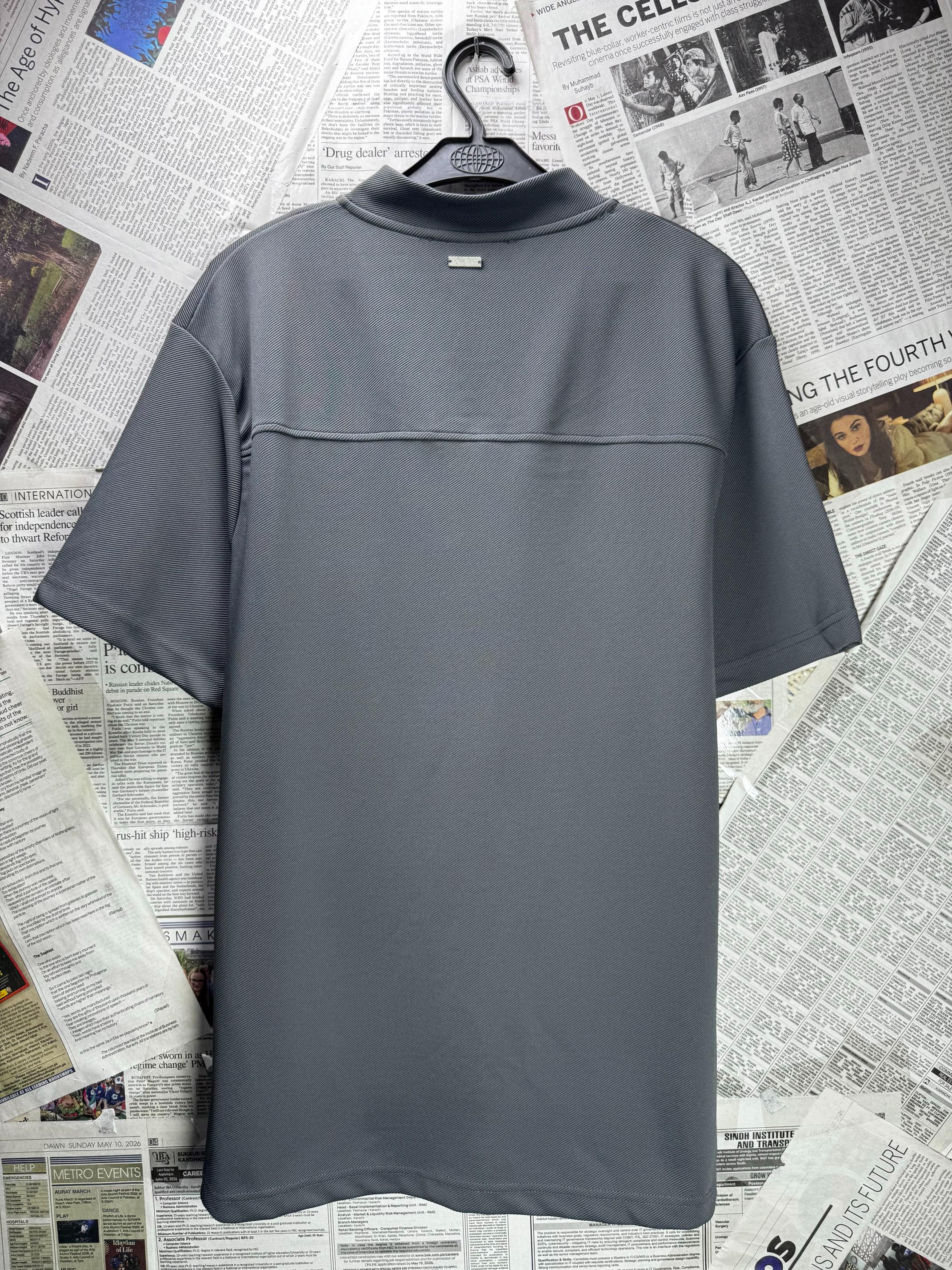 River Island® Medium | Chest: 21.5" | Grey | Polo Shirt | Poly-Elastane | M5 - 5572 - Genuine Maal