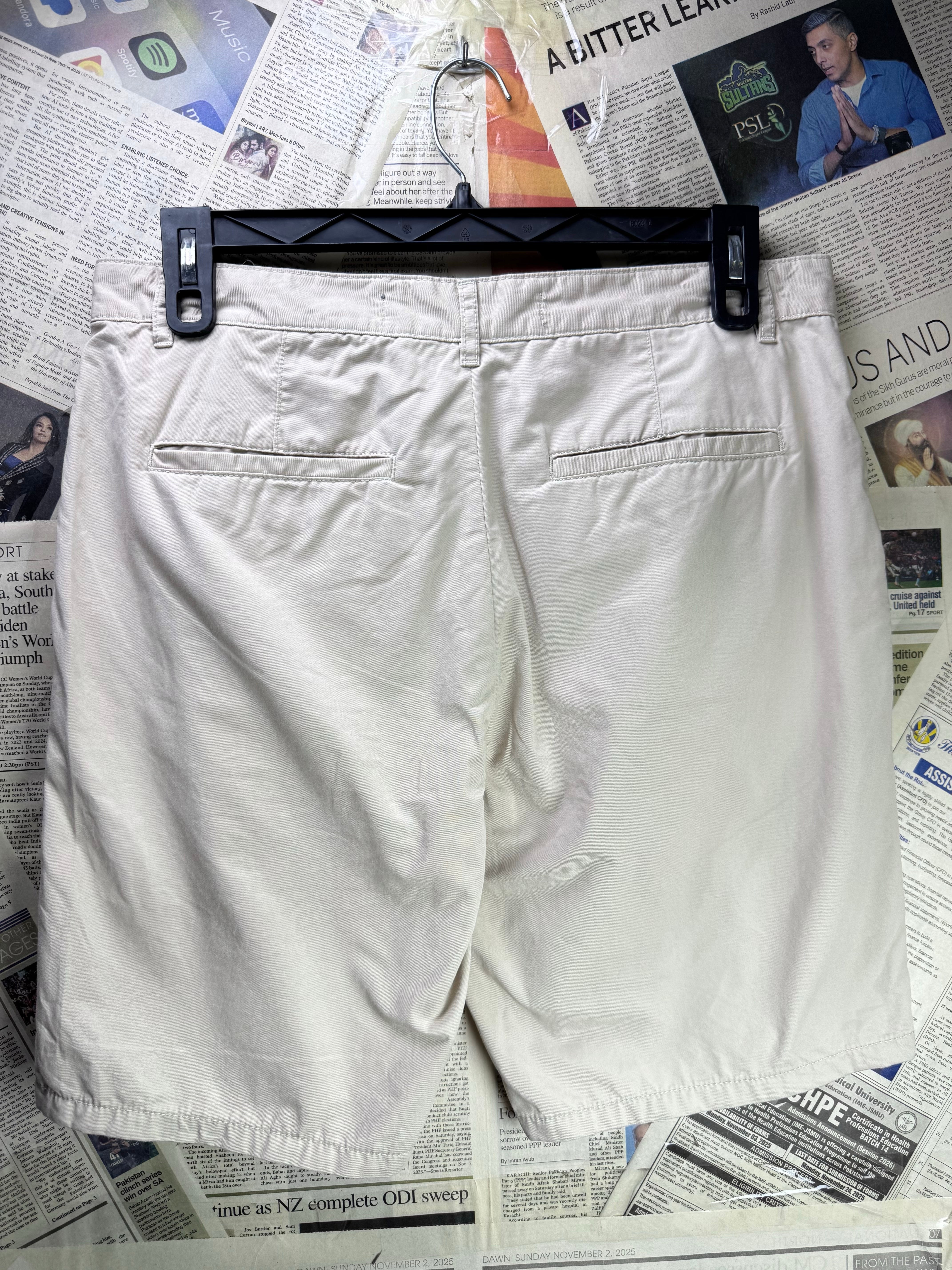 Denim CO.® Waist: 34" | Beige | Chino Shorts | Cotton | 1710 - Genuine Maal