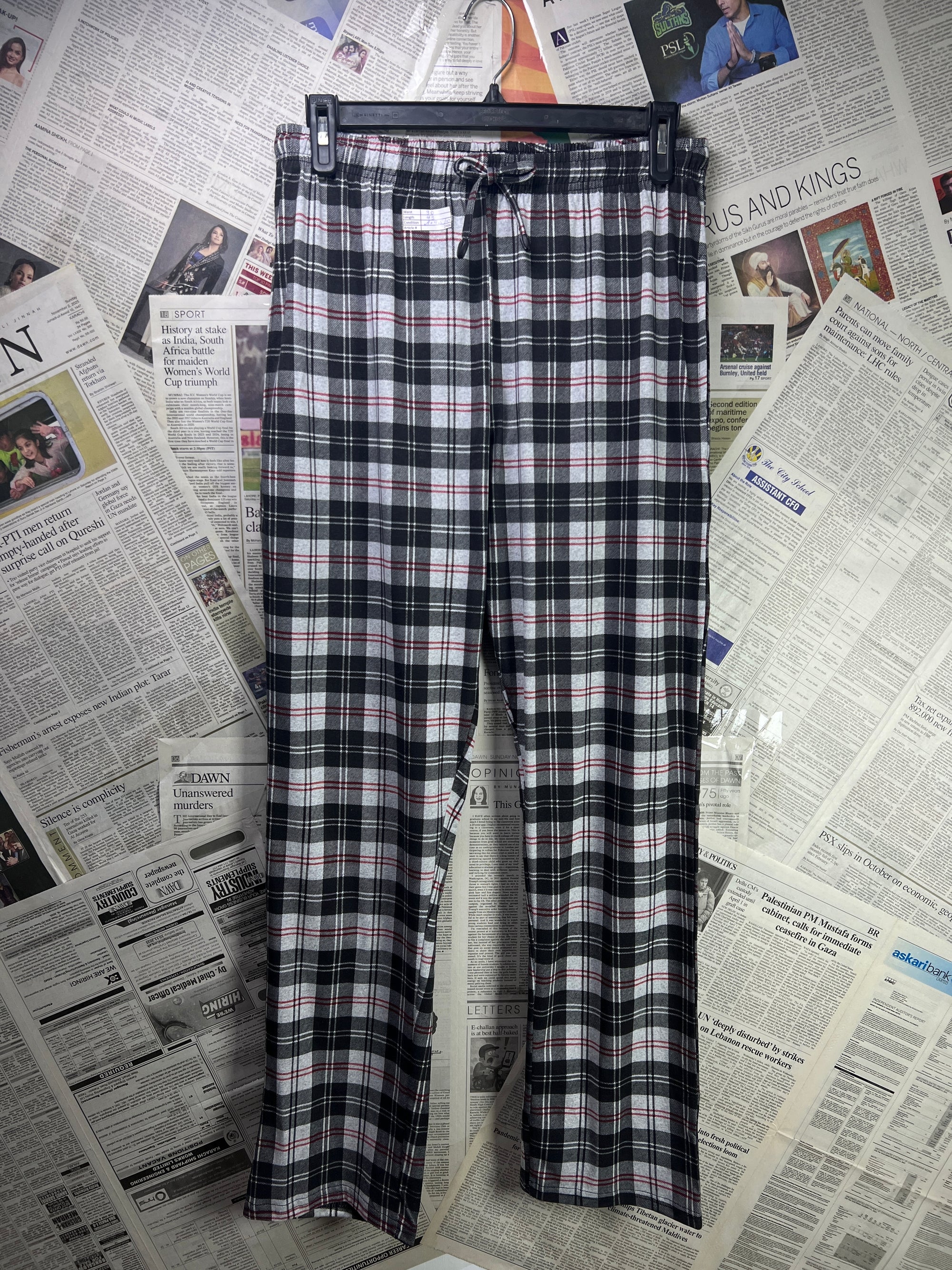 ® Waist: 30" | Check | Pajama | Poly Cotton | 2406 - Genuine Maal