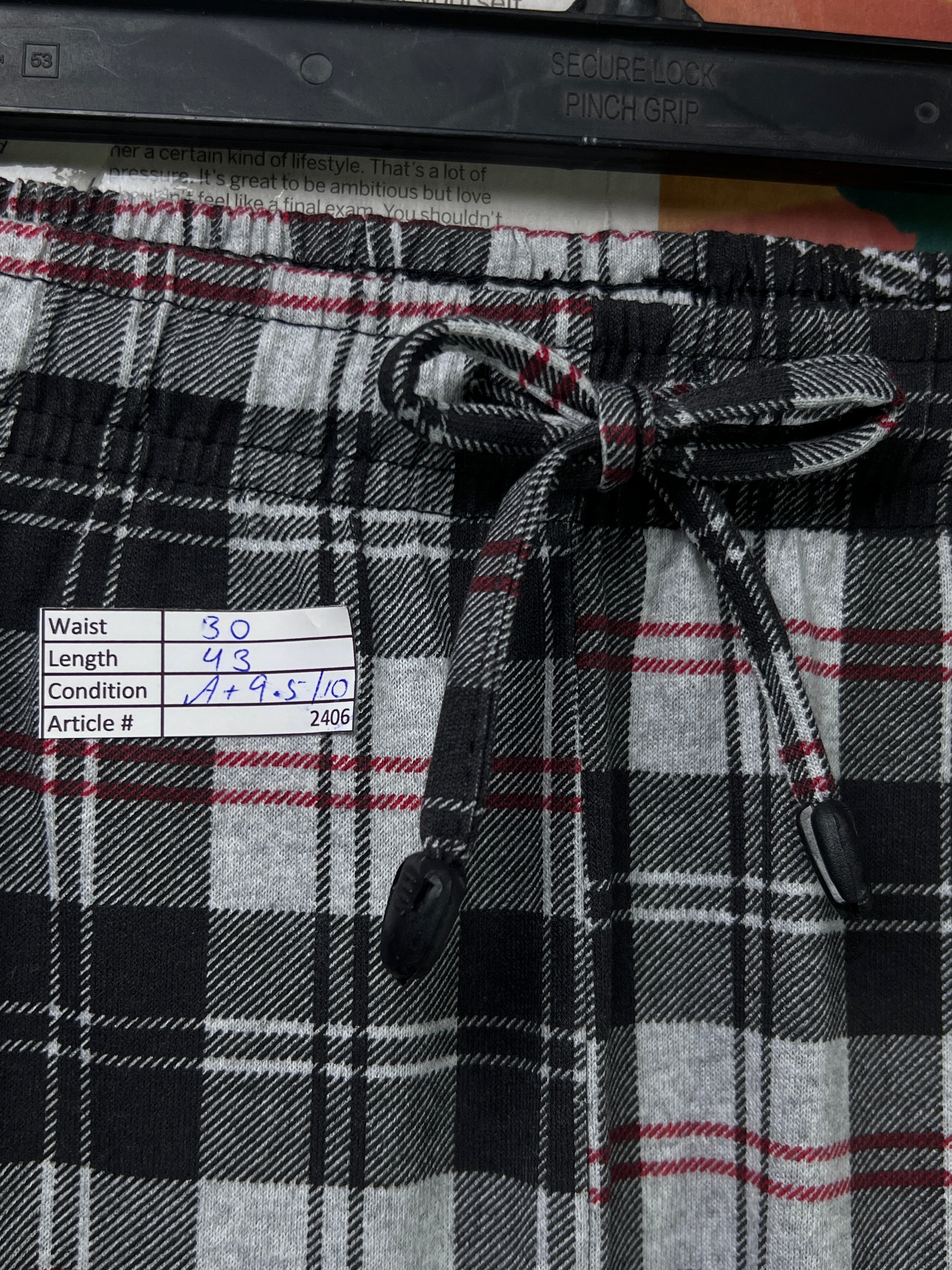 ® Waist: 30" | Check | Pajama | Poly Cotton | 2406 - Genuine Maal