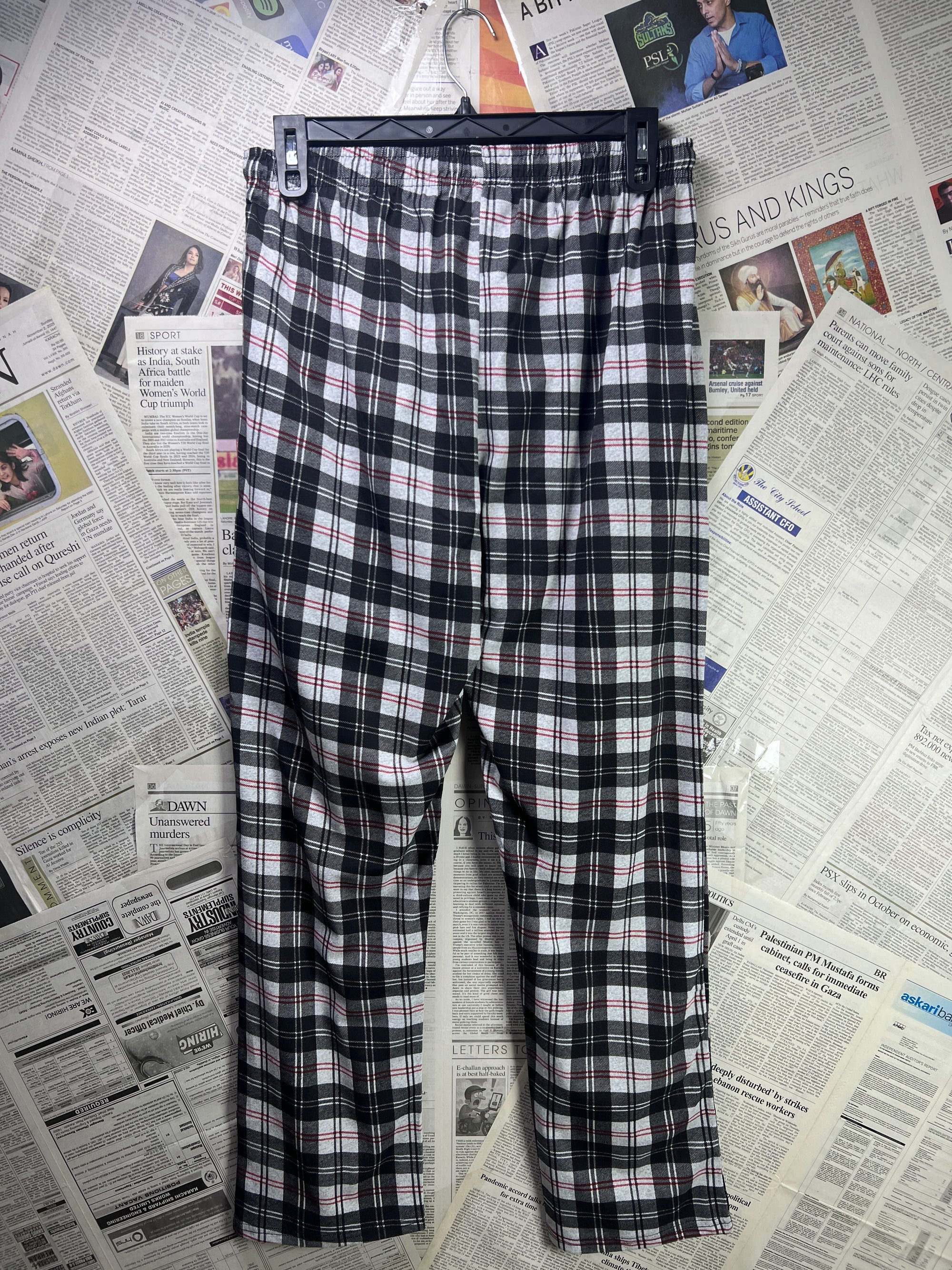® Waist: 30" | Check | Pajama | Poly Cotton | 2406 - Genuine Maal