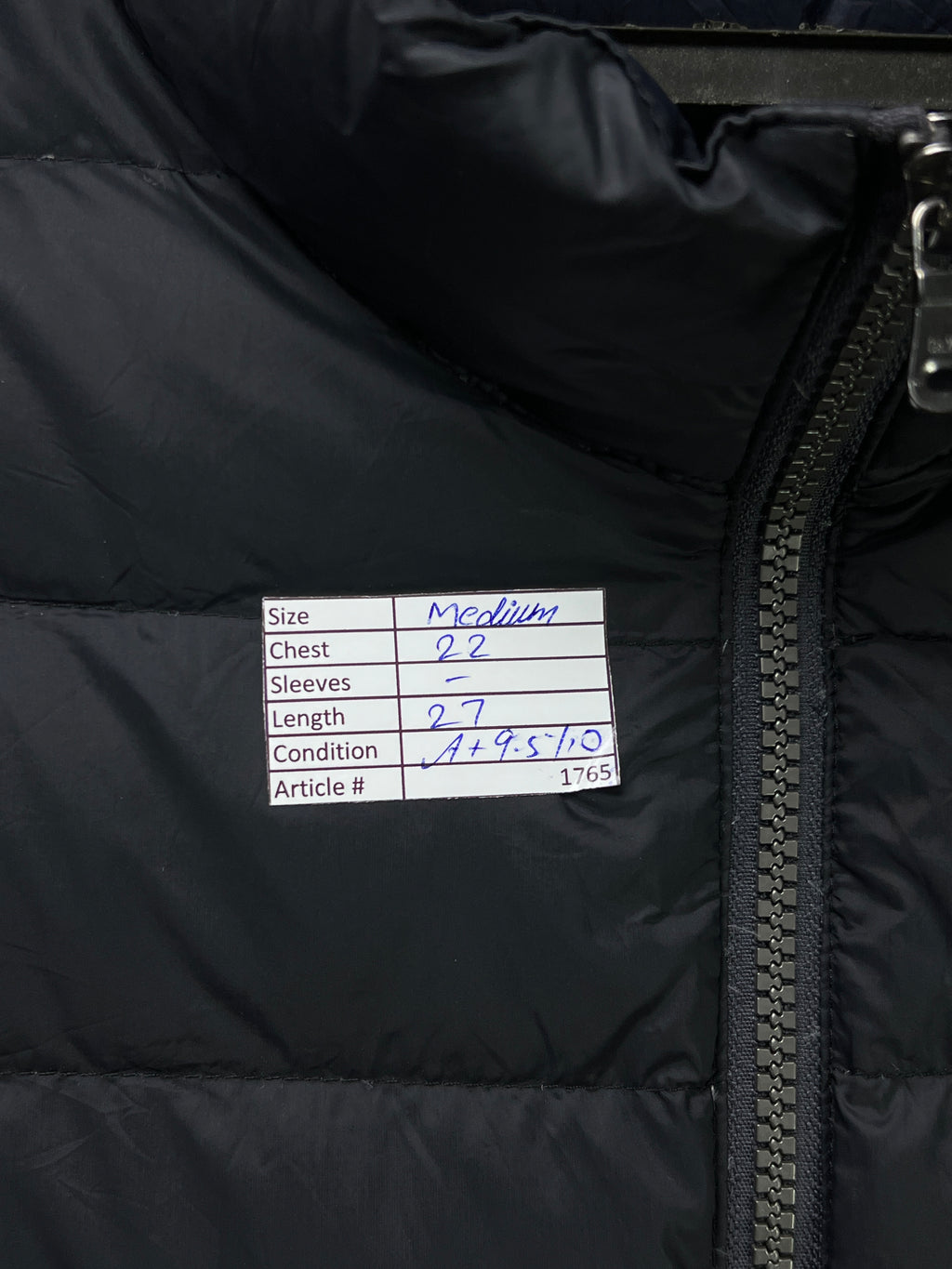 Gazman® Medium | Chest: 22" | Navy Blue | Sleeveless Puffer Jacket | Down/Feather Filling | 1765 - Genuine Maal