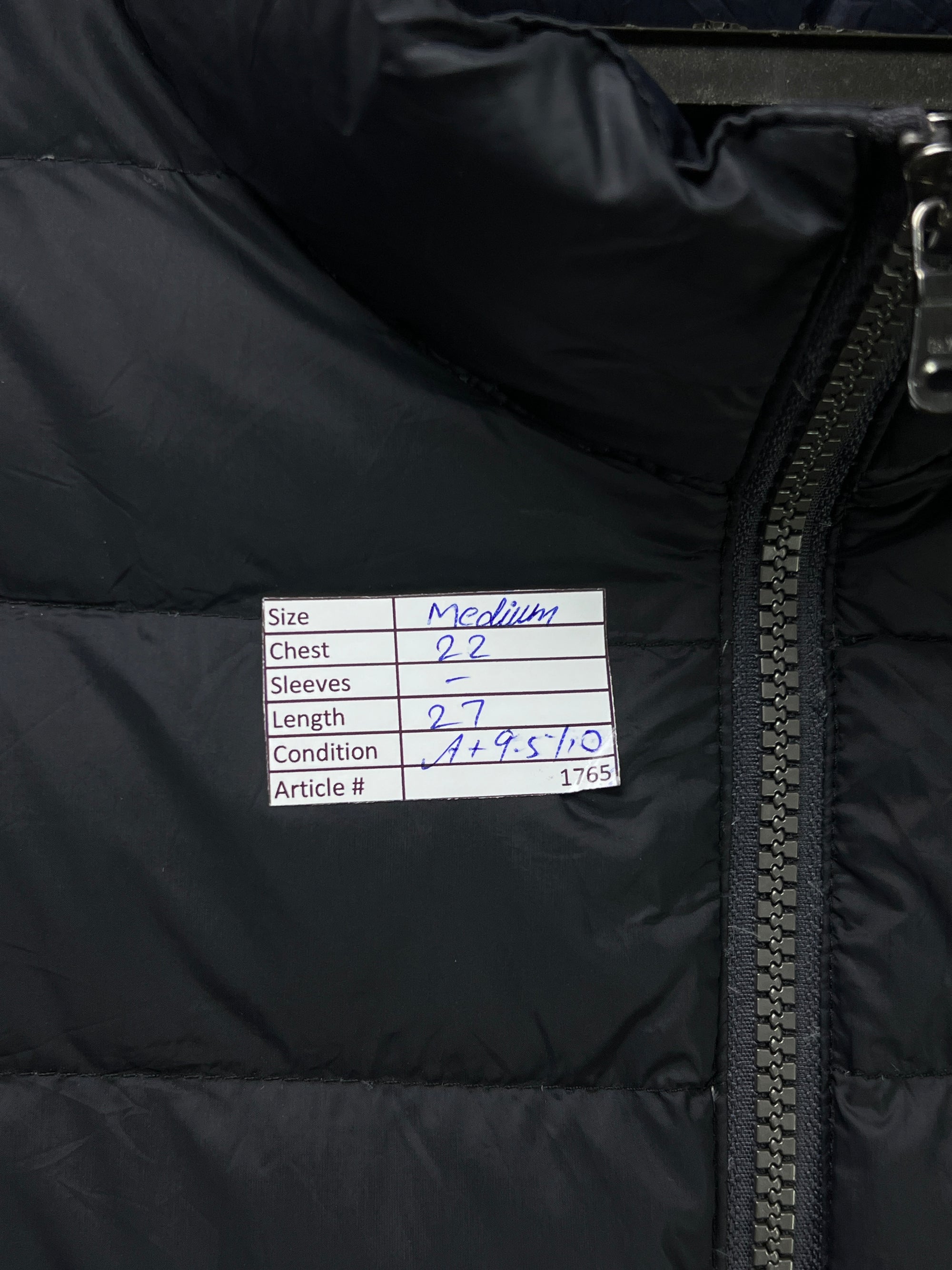 Gazman® Medium | Chest: 22" | Navy Blue | Sleeveless Puffer Jacket | Down/Feather Filling | 1765 - Genuine Maal