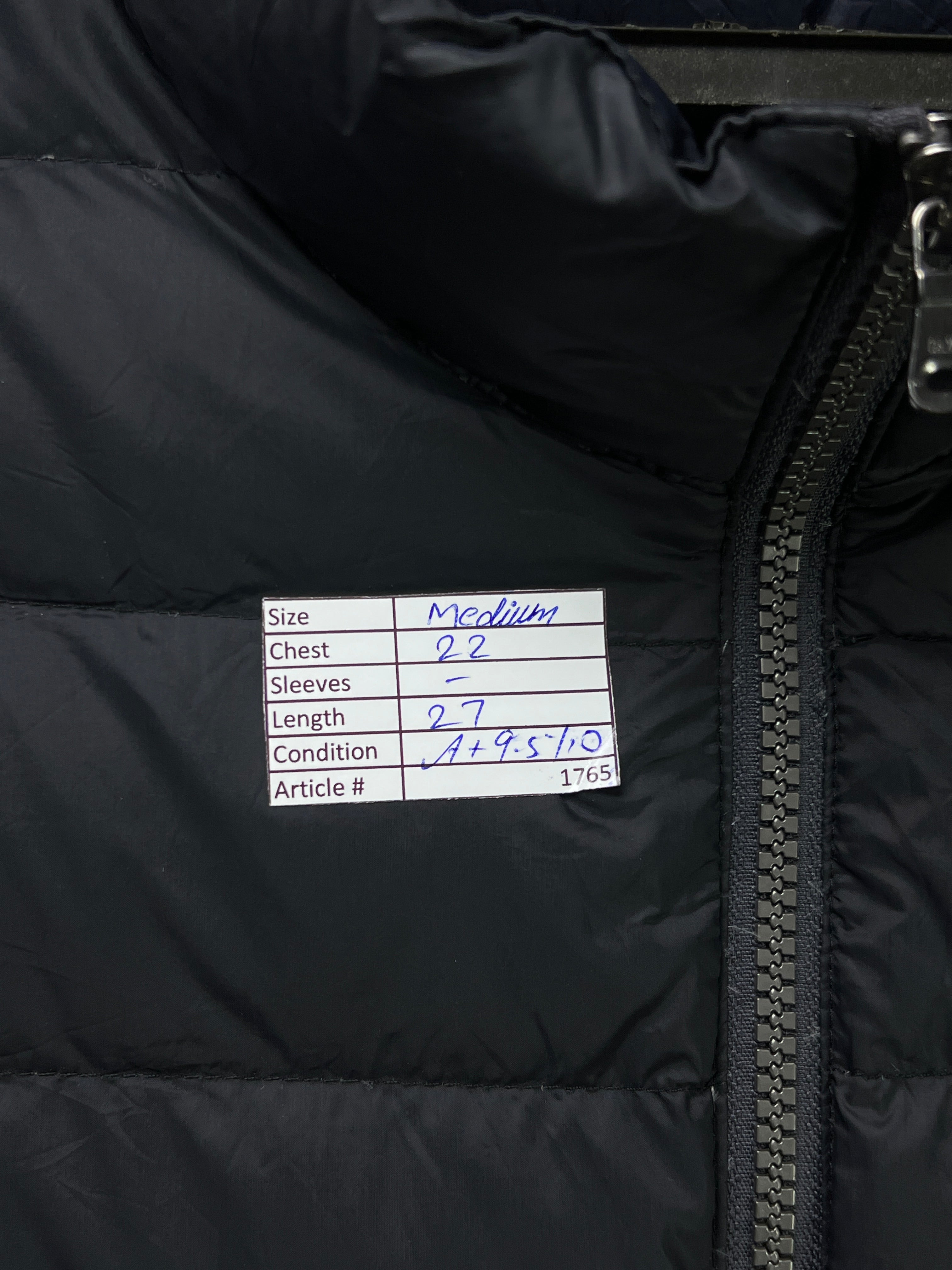 Gazman® Medium | Chest: 22" | Navy Blue | Sleeveless Puffer Jacket | Down/Feather Filling | 1765 - Genuine Maal