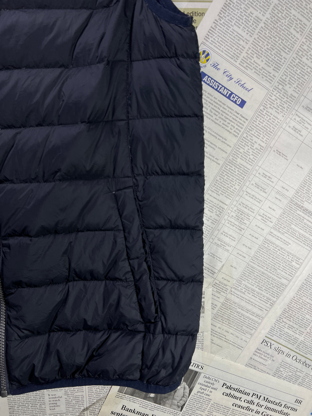 Gazman® Medium | Chest: 22" | Navy Blue | Sleeveless Puffer Jacket | Down/Feather Filling | 1765 - Genuine Maal