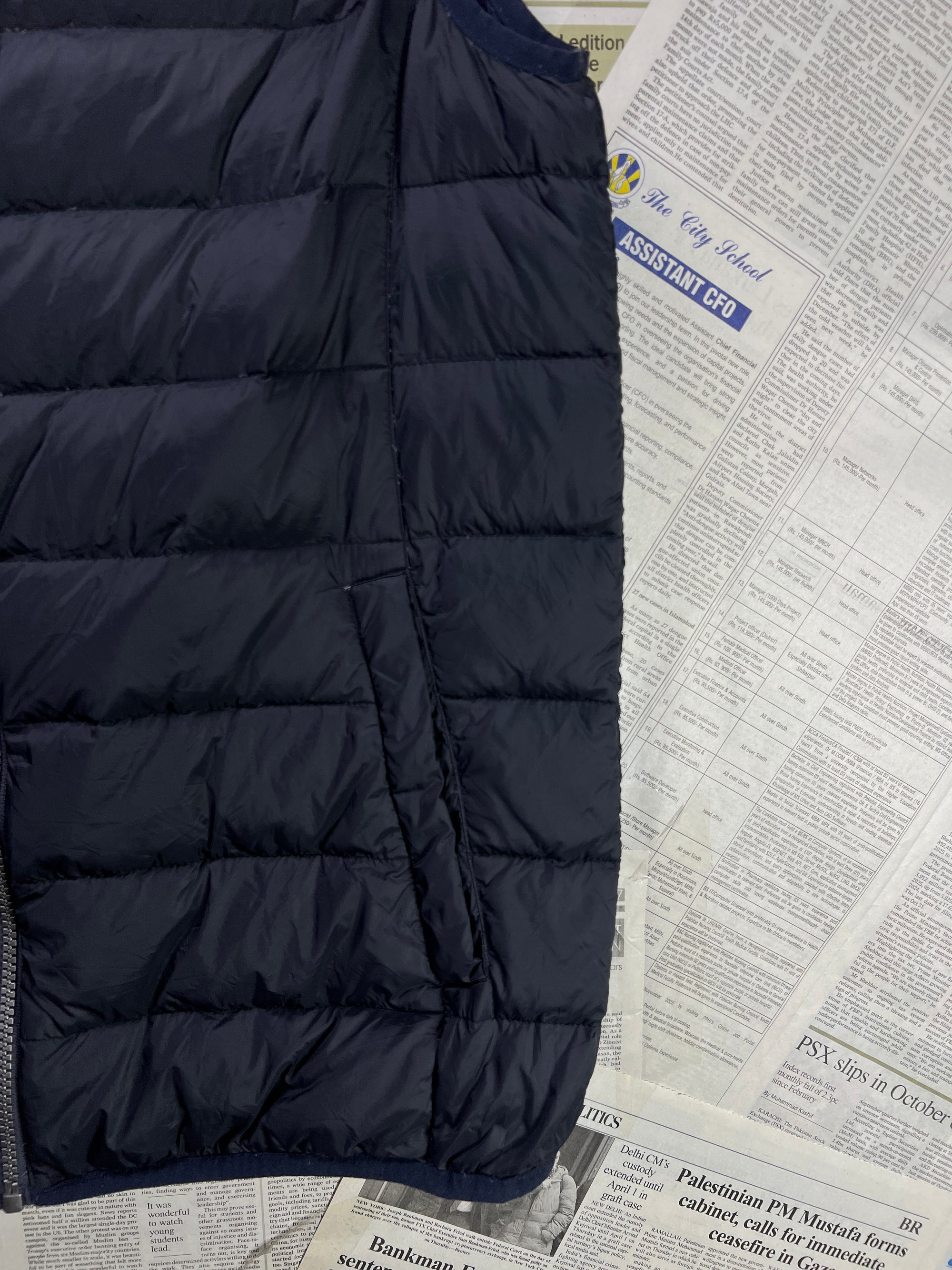 Gazman® Medium | Chest: 22" | Navy Blue | Sleeveless Puffer Jacket | Down/Feather Filling | 1765 - Genuine Maal