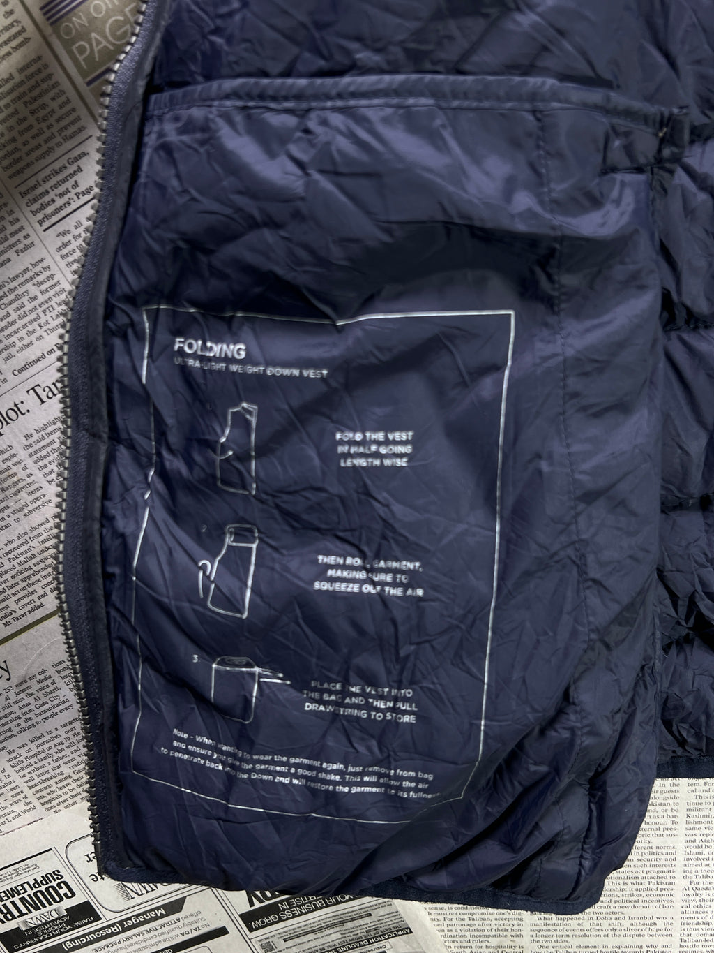 Gazman® Medium | Chest: 22" | Navy Blue | Sleeveless Puffer Jacket | Down/Feather Filling | 1765 - Genuine Maal