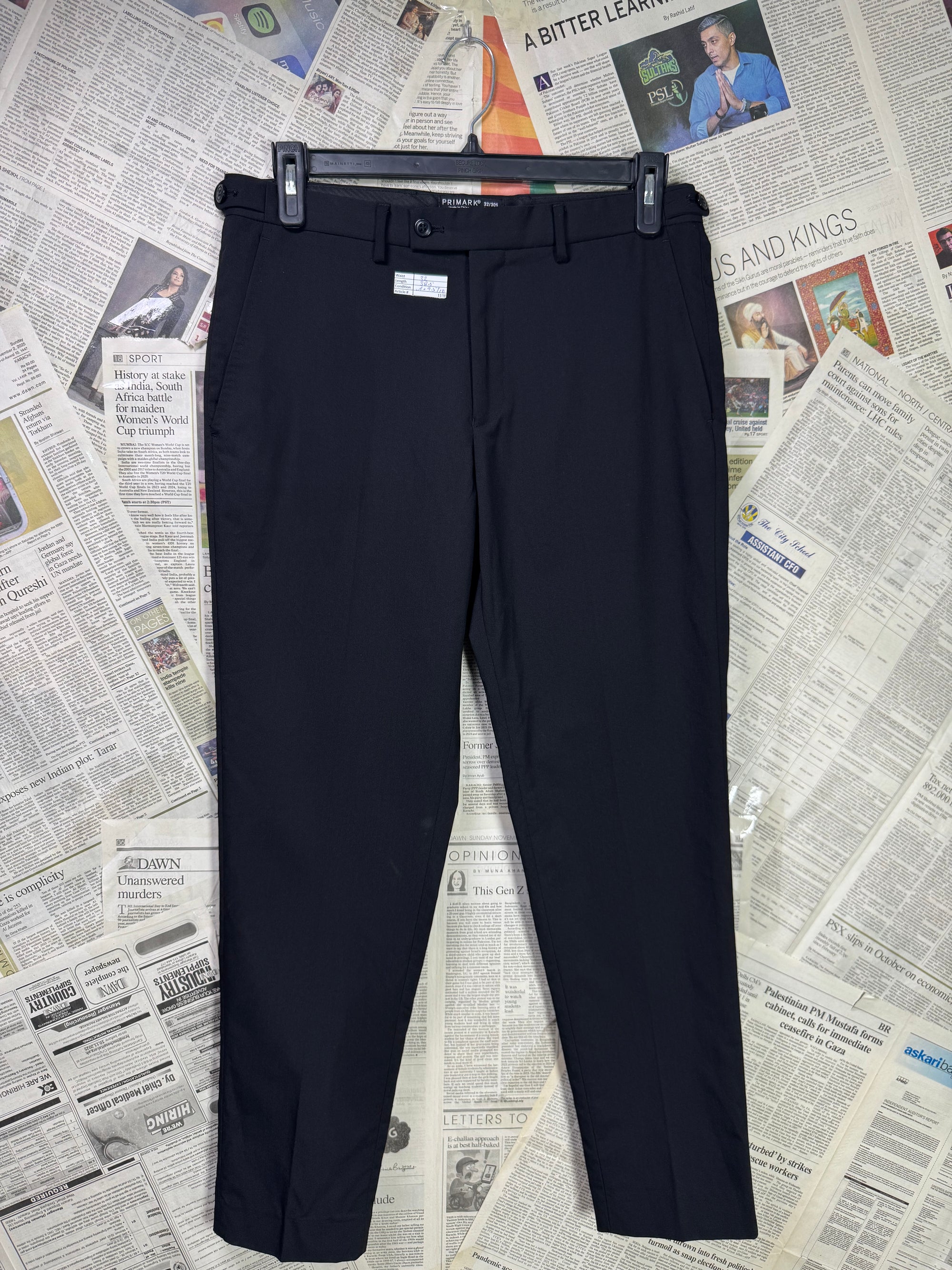 Primark® Waist: 32" | Black | Dress Pants | Fit: Slim | 1138 - Genuine Maal