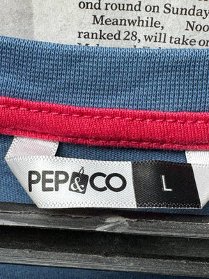 PEP&CO® Medium | Chest: 22" | Blue | T-Shirt | Cotton | M5 - 5568 - Genuine Maal