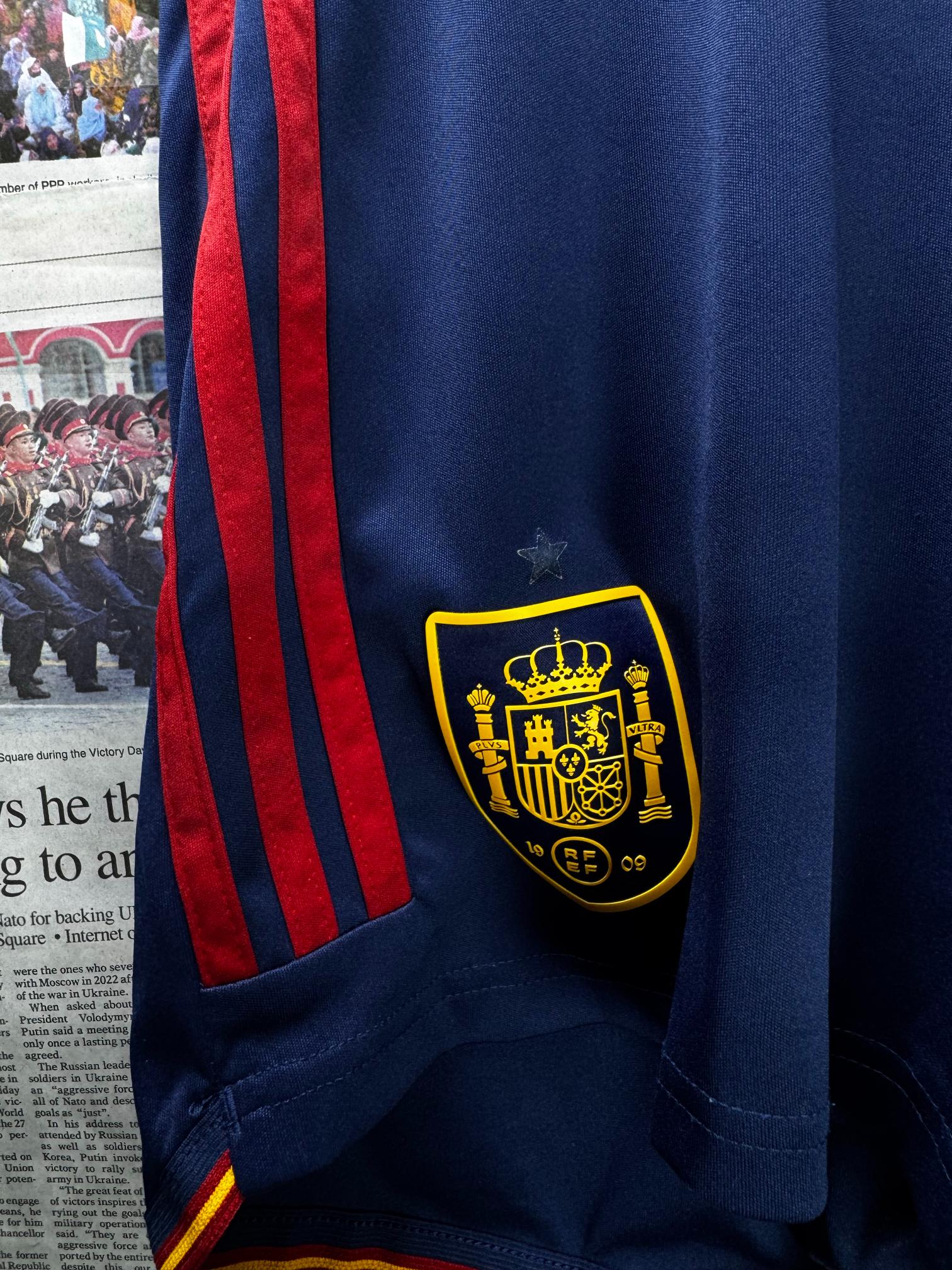 Adid*s® Waist: 28" to 30" | Spain Football | Sports Shorts | Polyester | M5 - 2789 - Genuine Maal