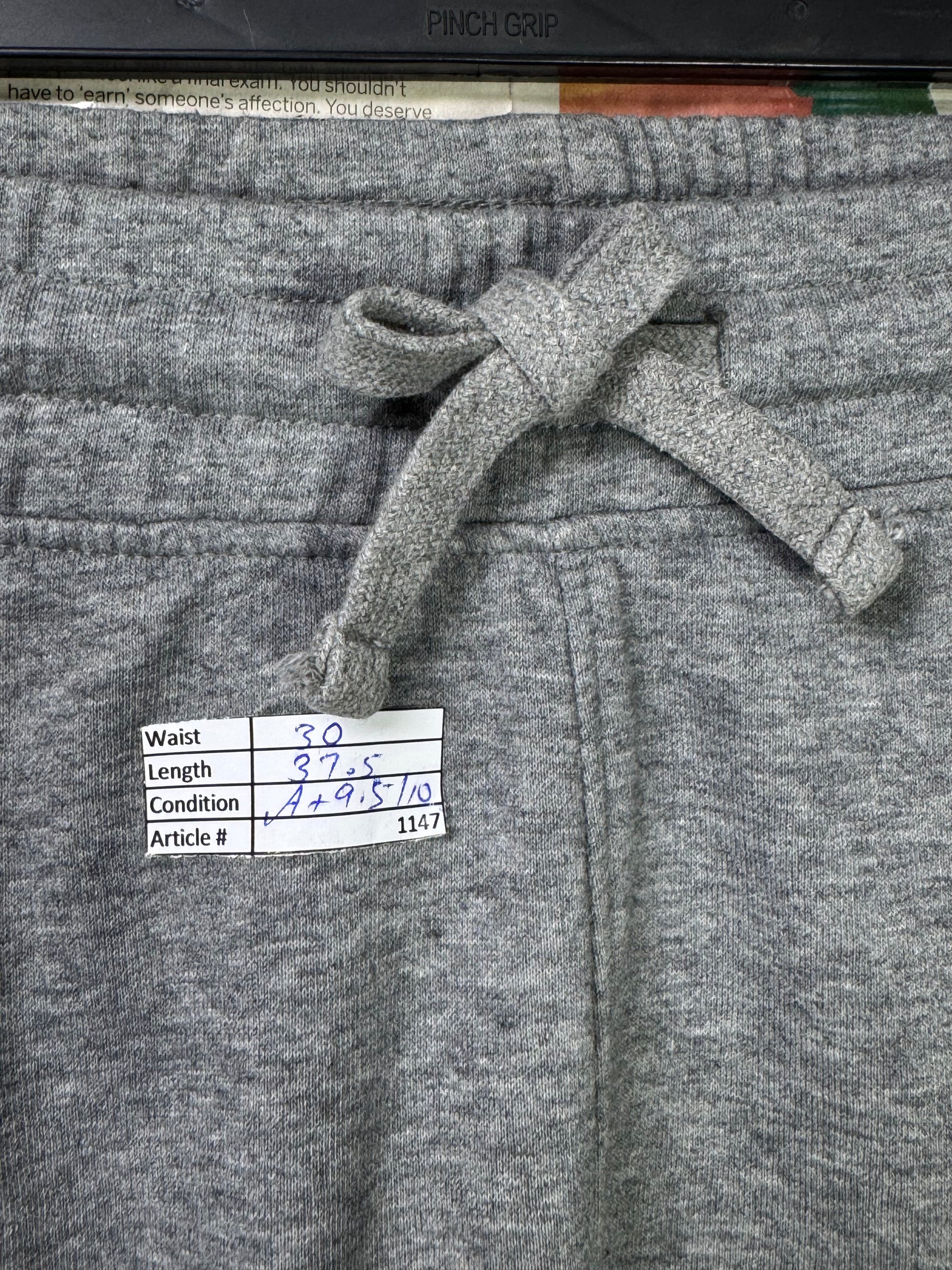 Gym Shark® Waist: 30" | Gray | Trouers | inner: Fleece | Cotton - Poly | 1147 - Genuine Maal