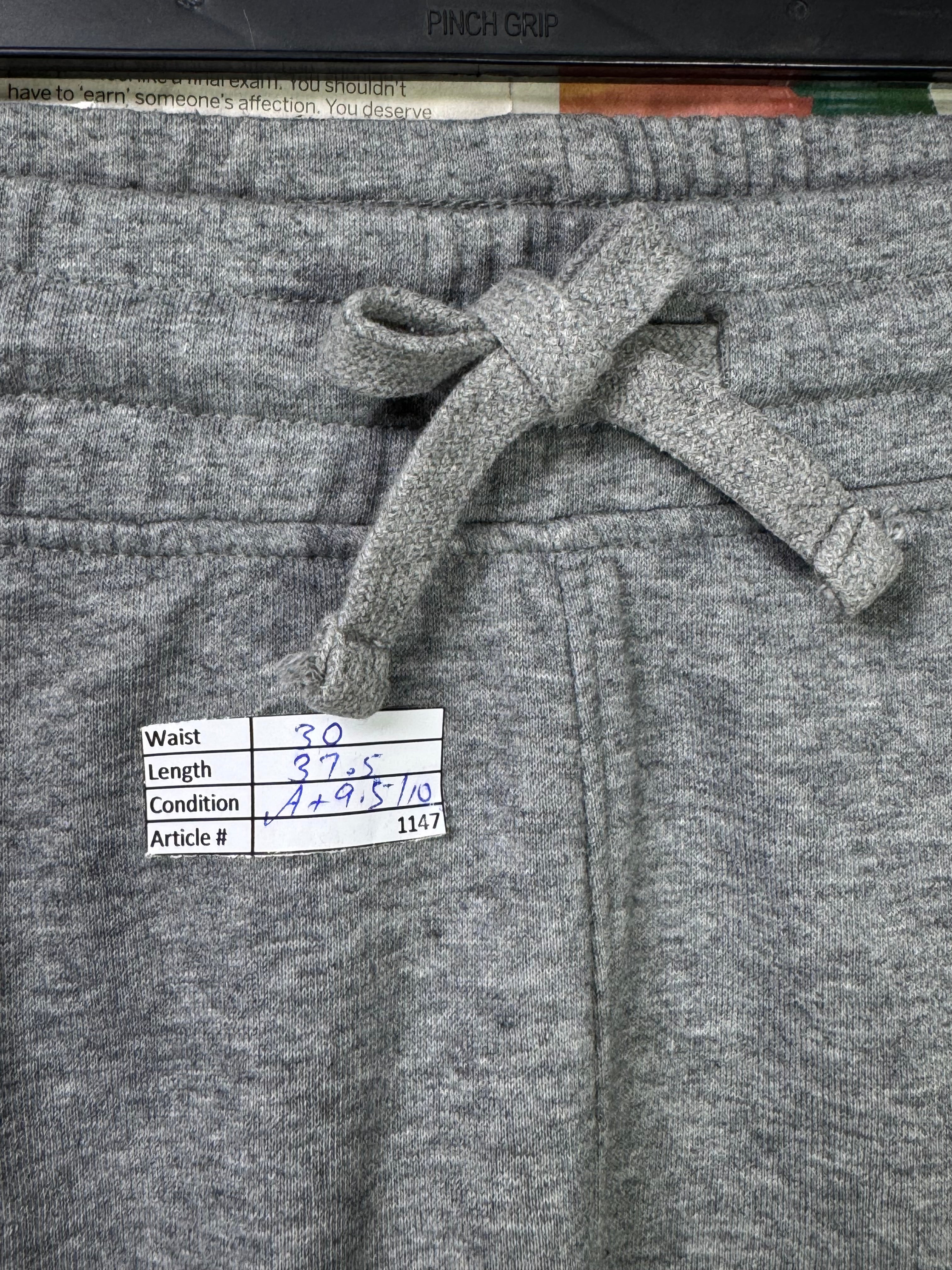 Gym Shark® Waist: 30" | Gray | Trouers | inner: Fleece | Cotton - Poly | 1147 - Genuine Maal