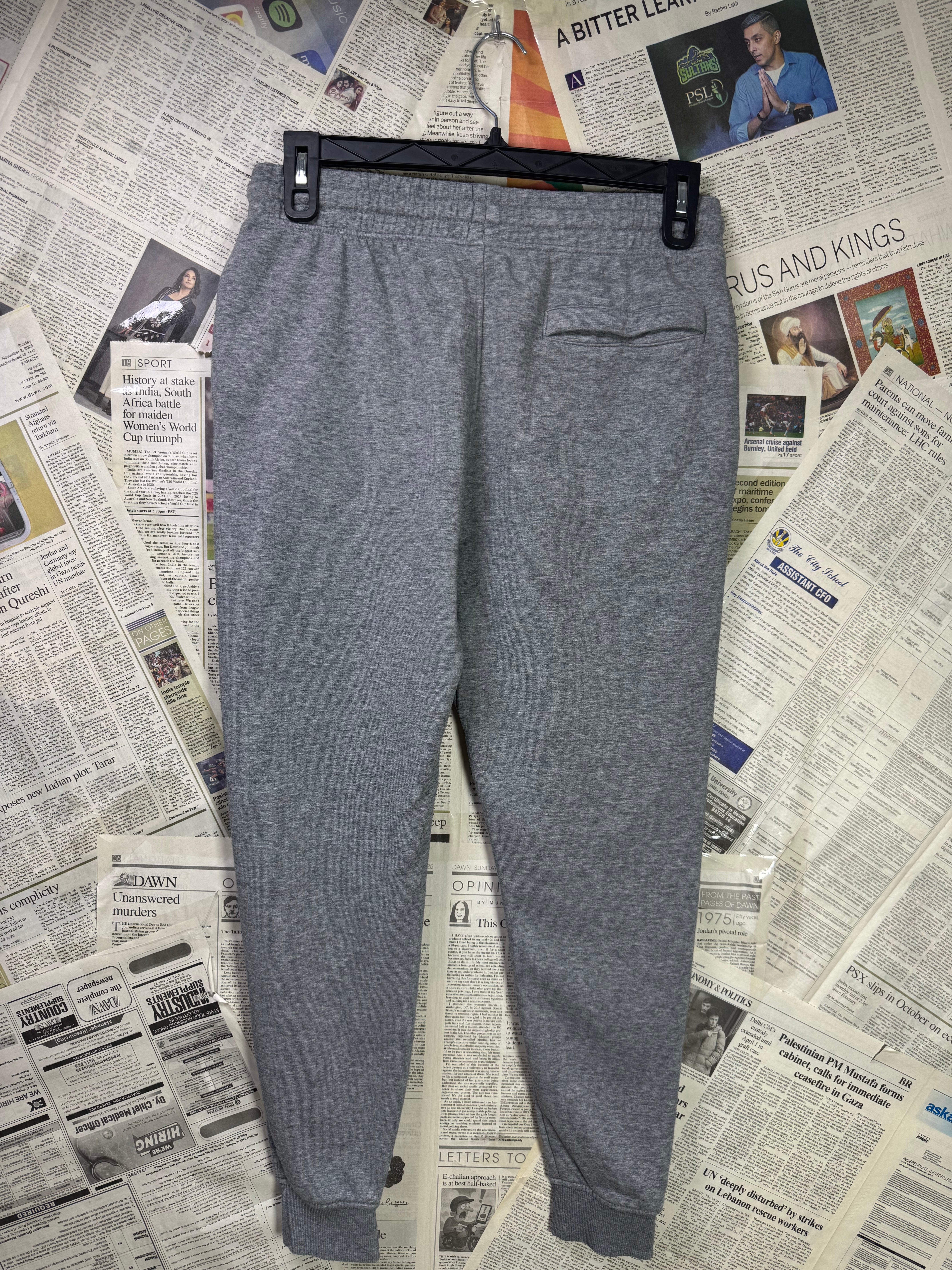 Gym Shark® Waist: 30" | Gray | Trouers | inner: Fleece | Cotton - Poly | 1147 - Genuine Maal