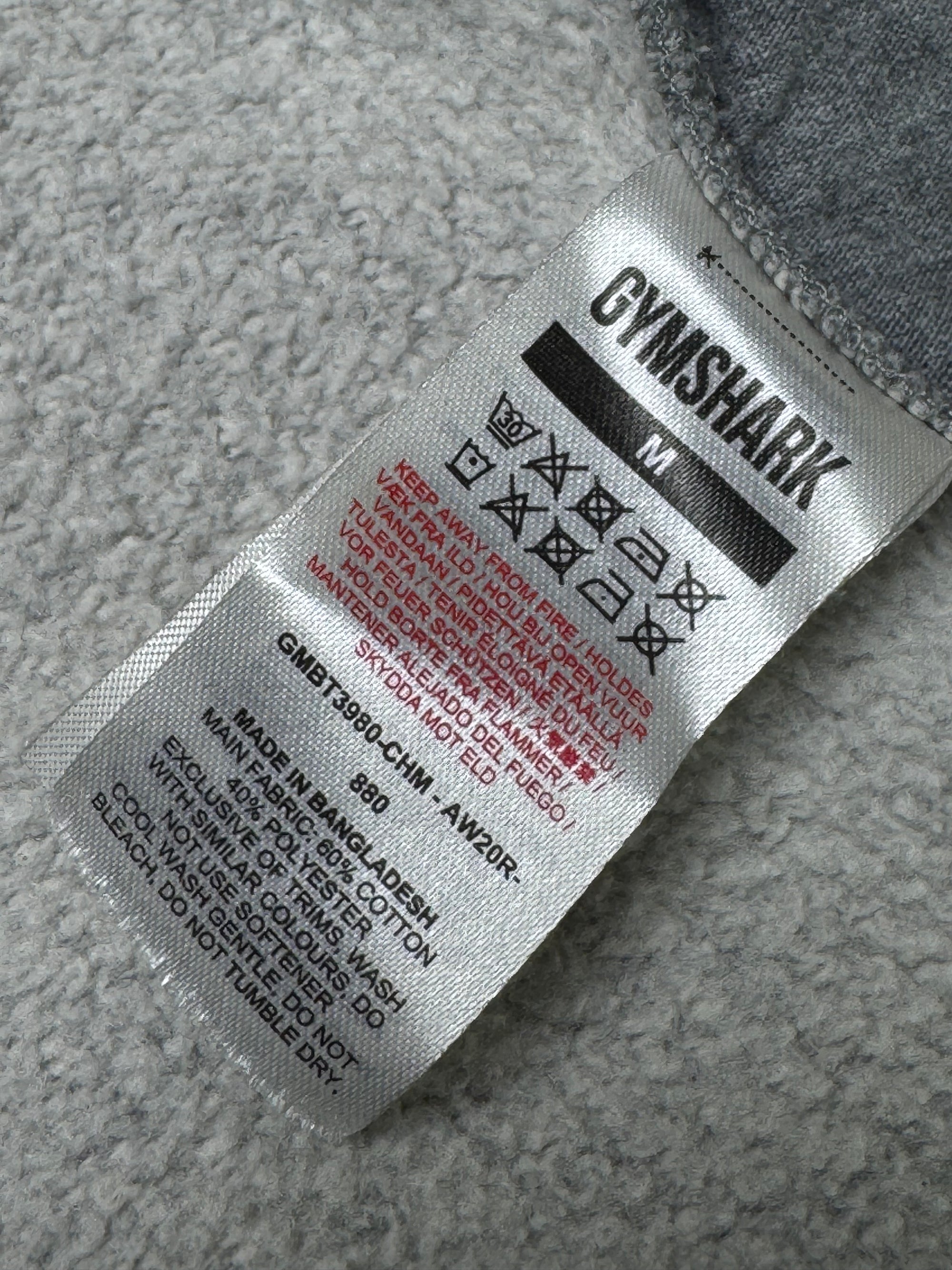 Gym Shark® Waist: 30" | Gray | Trouers | inner: Fleece | Cotton - Poly | 1147 - Genuine Maal