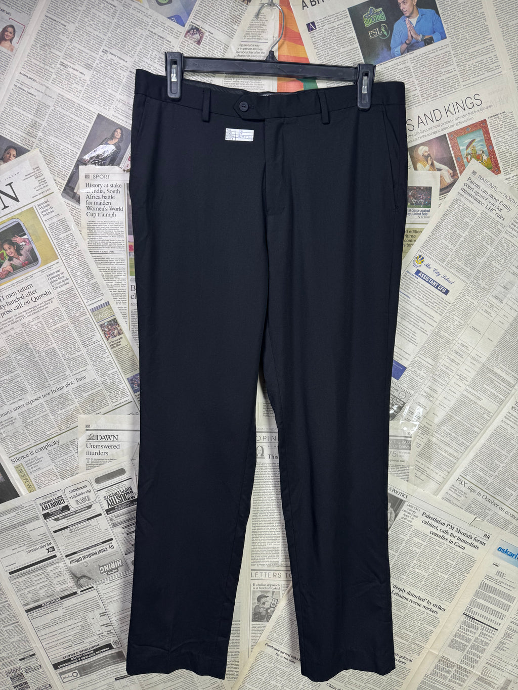 Primark® Waist: 36" | black | Dress Pants | Poly - Viscose | 1136 - Genuine Maal