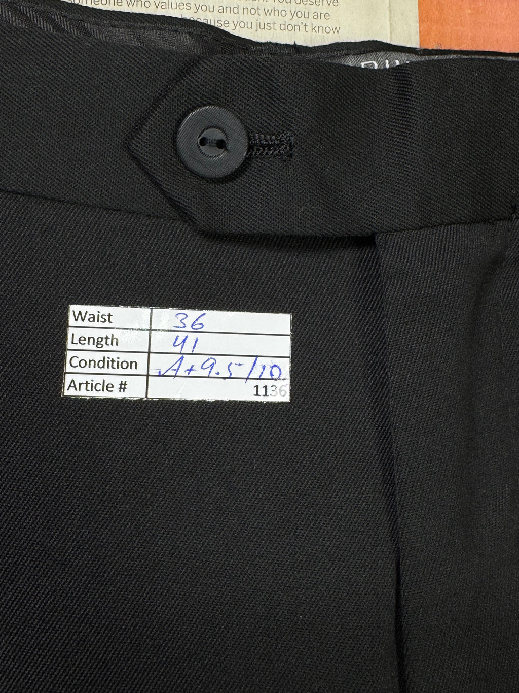 Primark® Waist: 36" | black | Dress Pants | Poly - Viscose | 1136 - Genuine Maal