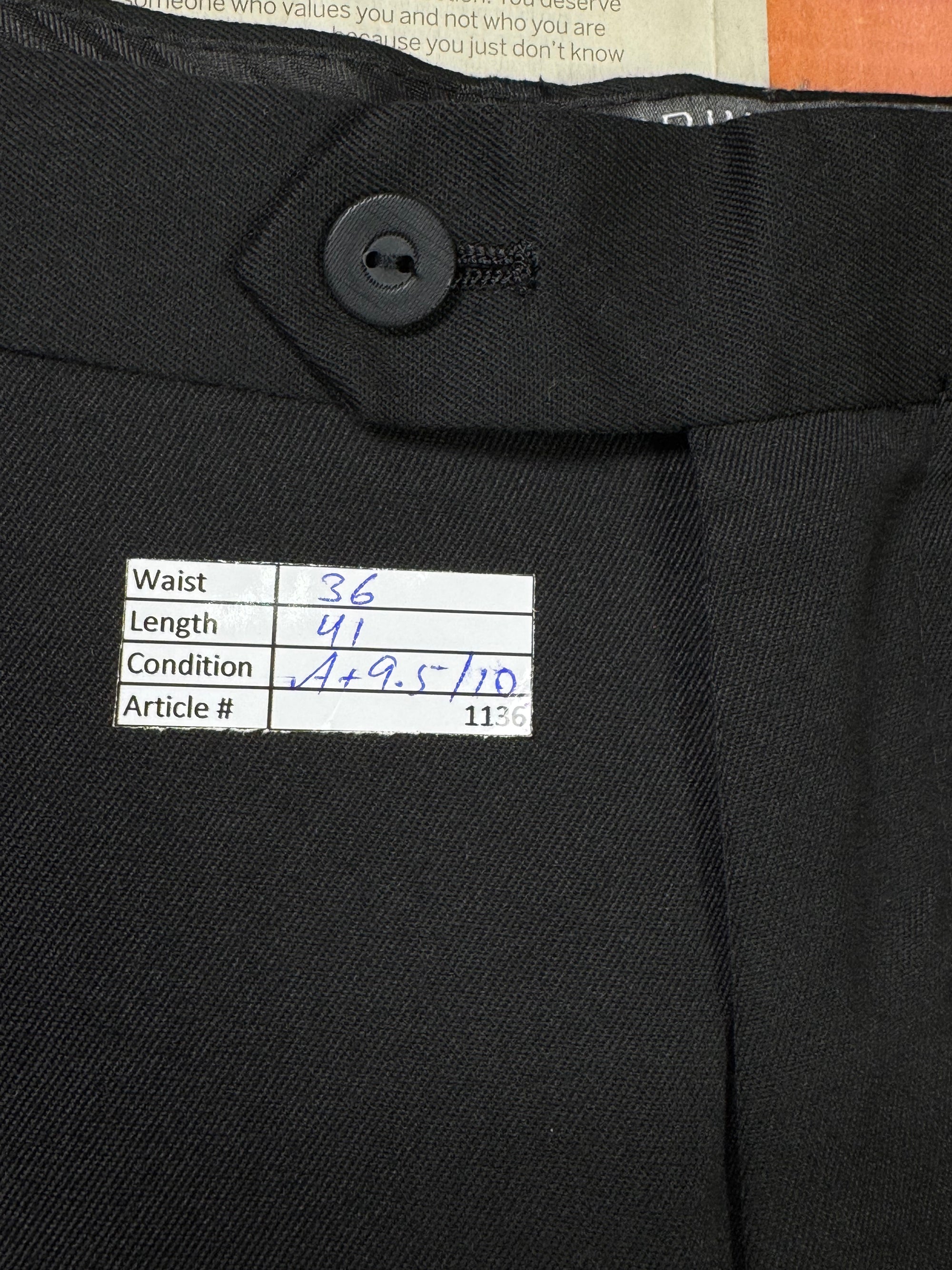 Primark® Waist: 36" | black | Dress Pants | Poly - Viscose | 1136 - Genuine Maal