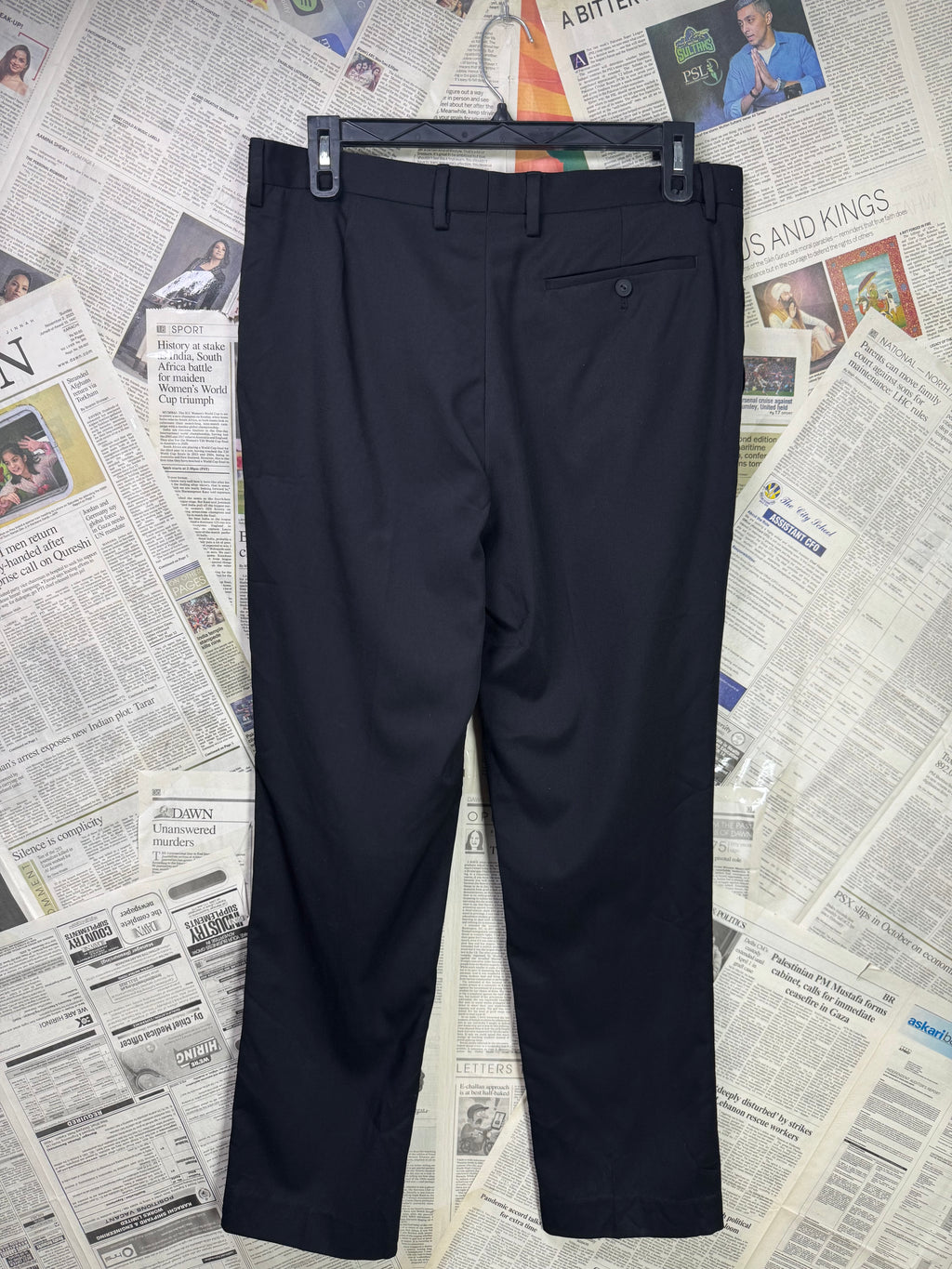 Primark® Waist: 36" | black | Dress Pants | Poly - Viscose | 1136 - Genuine Maal