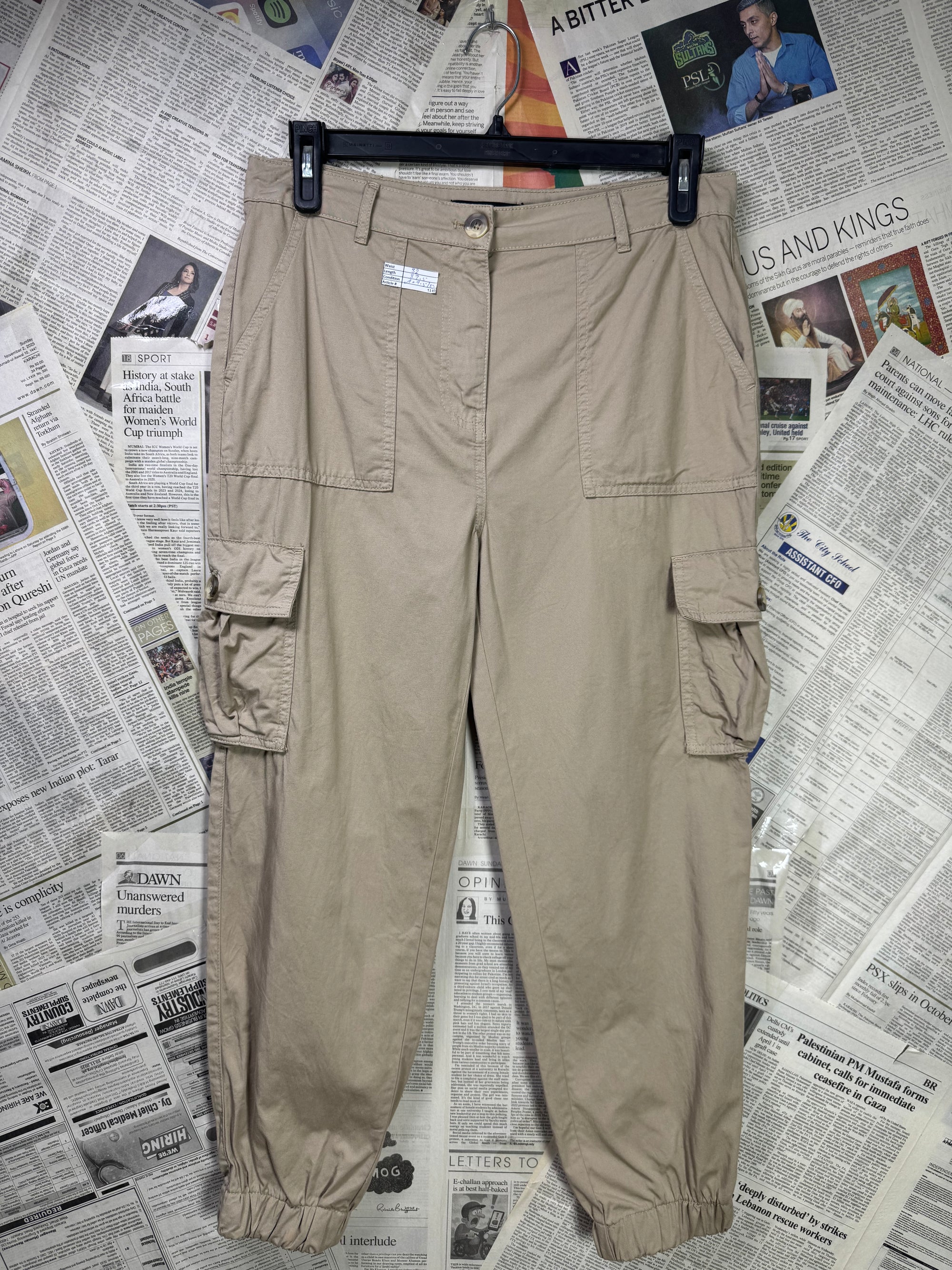 George® Waist: 32" | Beige | Cargo Trouser | Cotton | 1140 - Genuine Maal
