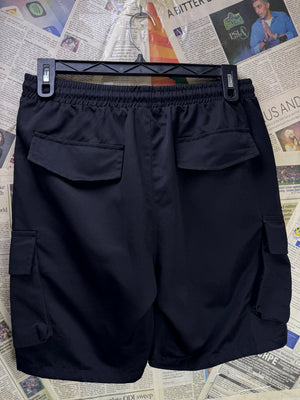 Manfinity® Waist: 30" to 32" | Black | Cargo Gym Shorts | Poly | 1720 - Genuine Maal