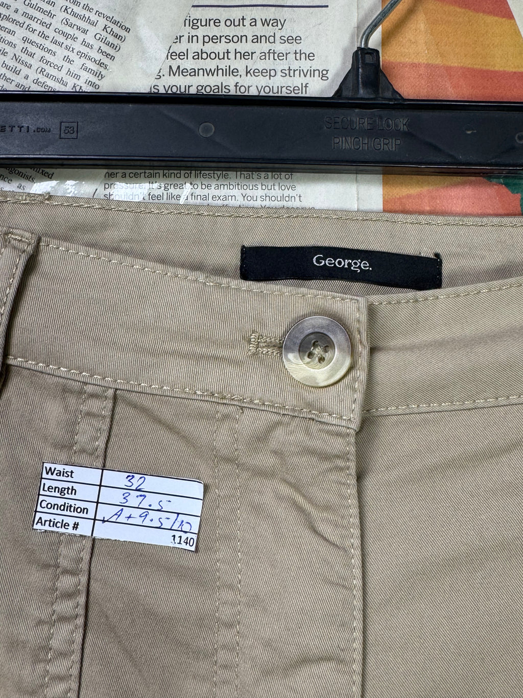 George® Waist: 32" | Beige | Cargo Trouser | Cotton | 1140 - Genuine Maal