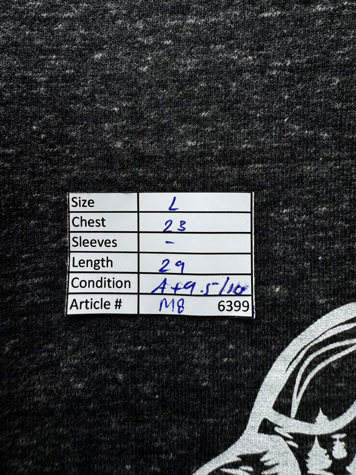 Powder & Pine® Large | Chest: 23" | Gray | T-Shirt | Poly-Cotton-Rayon | M8 - 6399