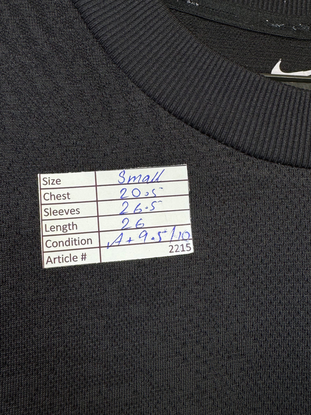 N*ke® Small | Chest: 20.5" | Black | Sweat Shirt | Poly | 2215 - Genuine Maal