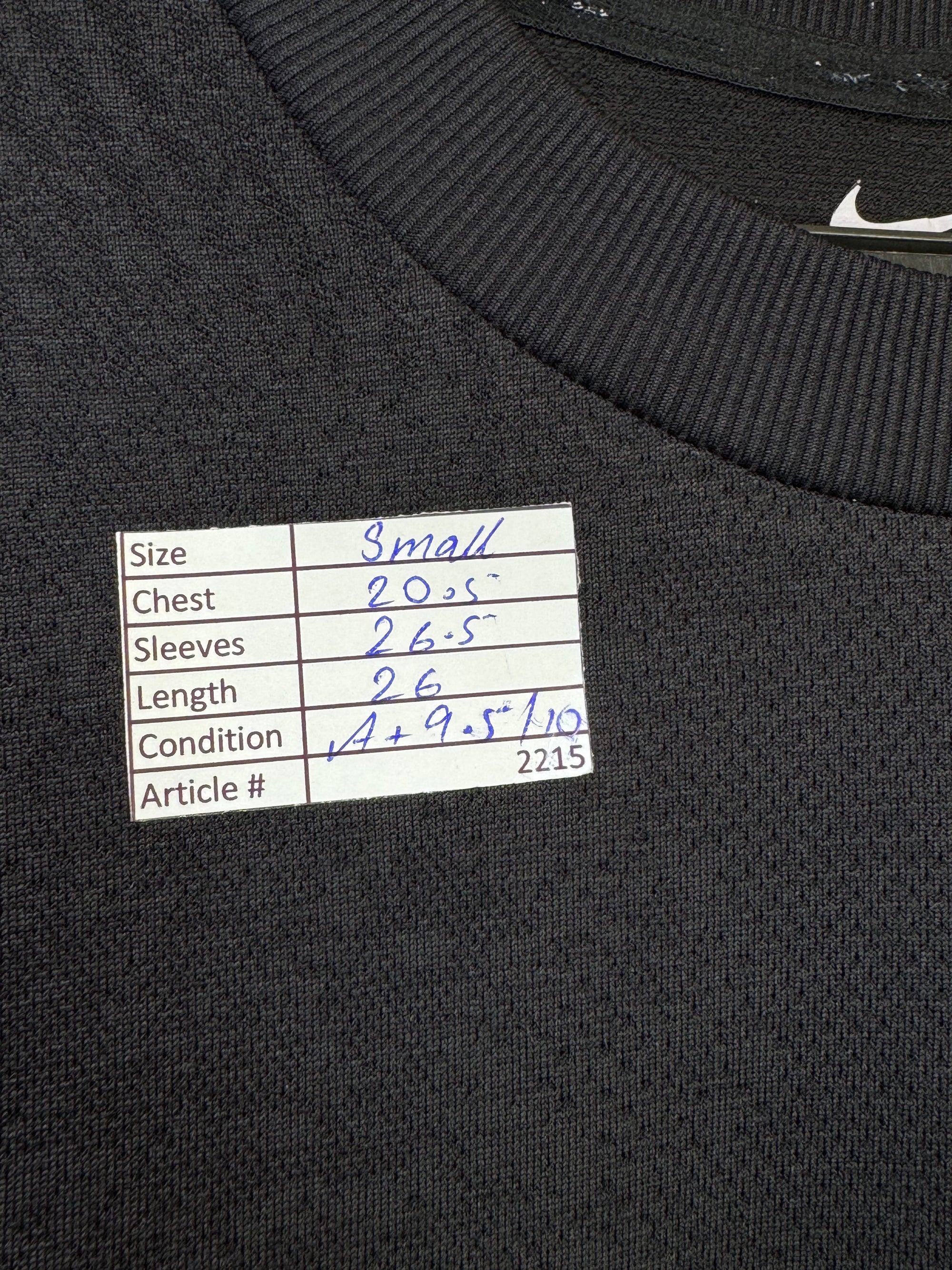 N*ke® Small | Chest: 20.5" | Black | Sweat Shirt | Poly | 2215 - Genuine Maal