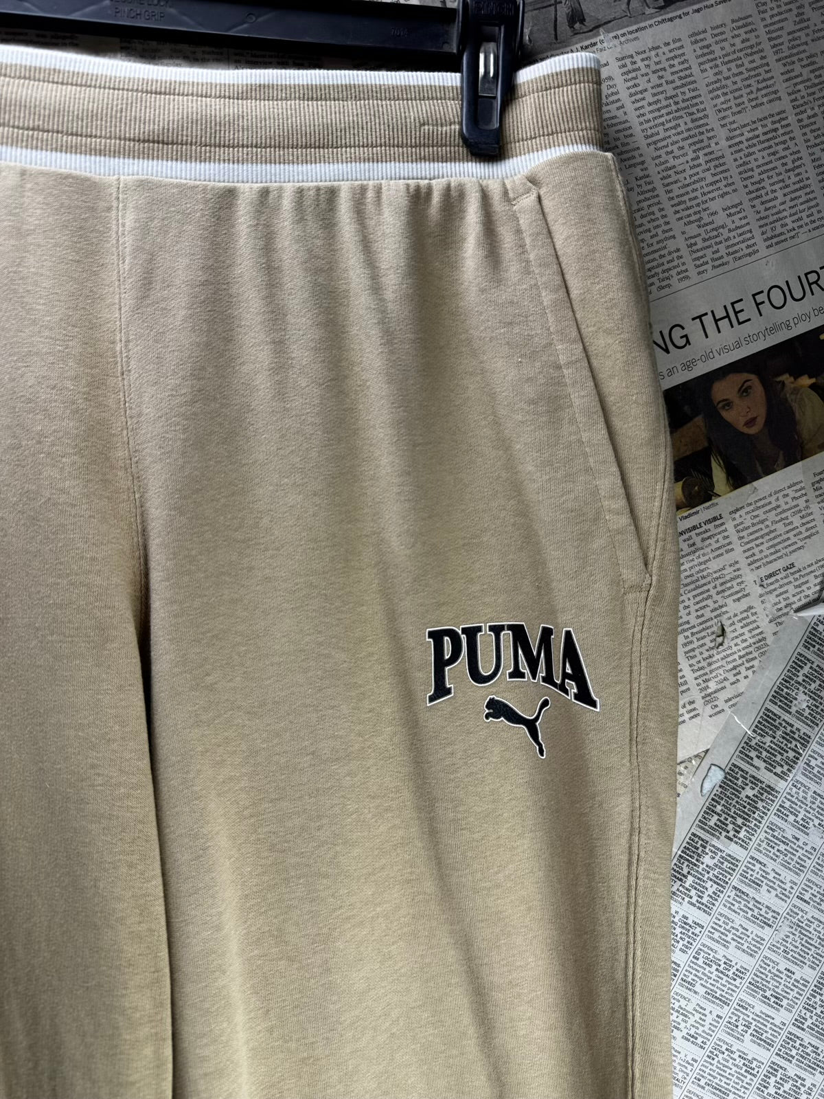 Puma® Waist: 32" to 34" | Beige | Sweat Pants | Cotton-Poly | M20 - 8460