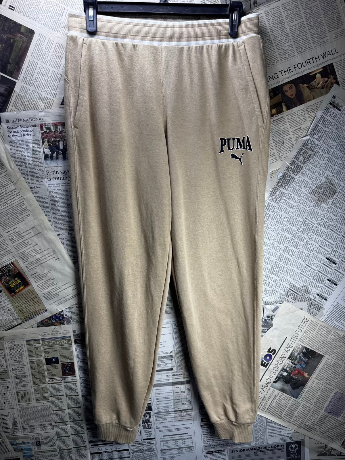 Puma® Waist: 32" to 34" | Beige | Sweat Pants | Cotton-Poly | M20 - 8460