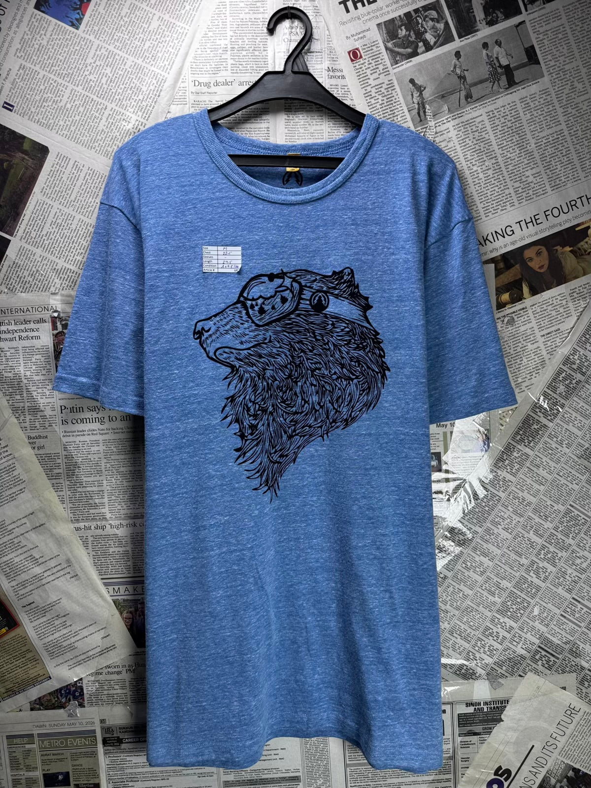 Powder & Pine® Medium | Chest: 22.5" | Blue | T-Shirt | Poly-Cotton-Rayon | M6 - 6809