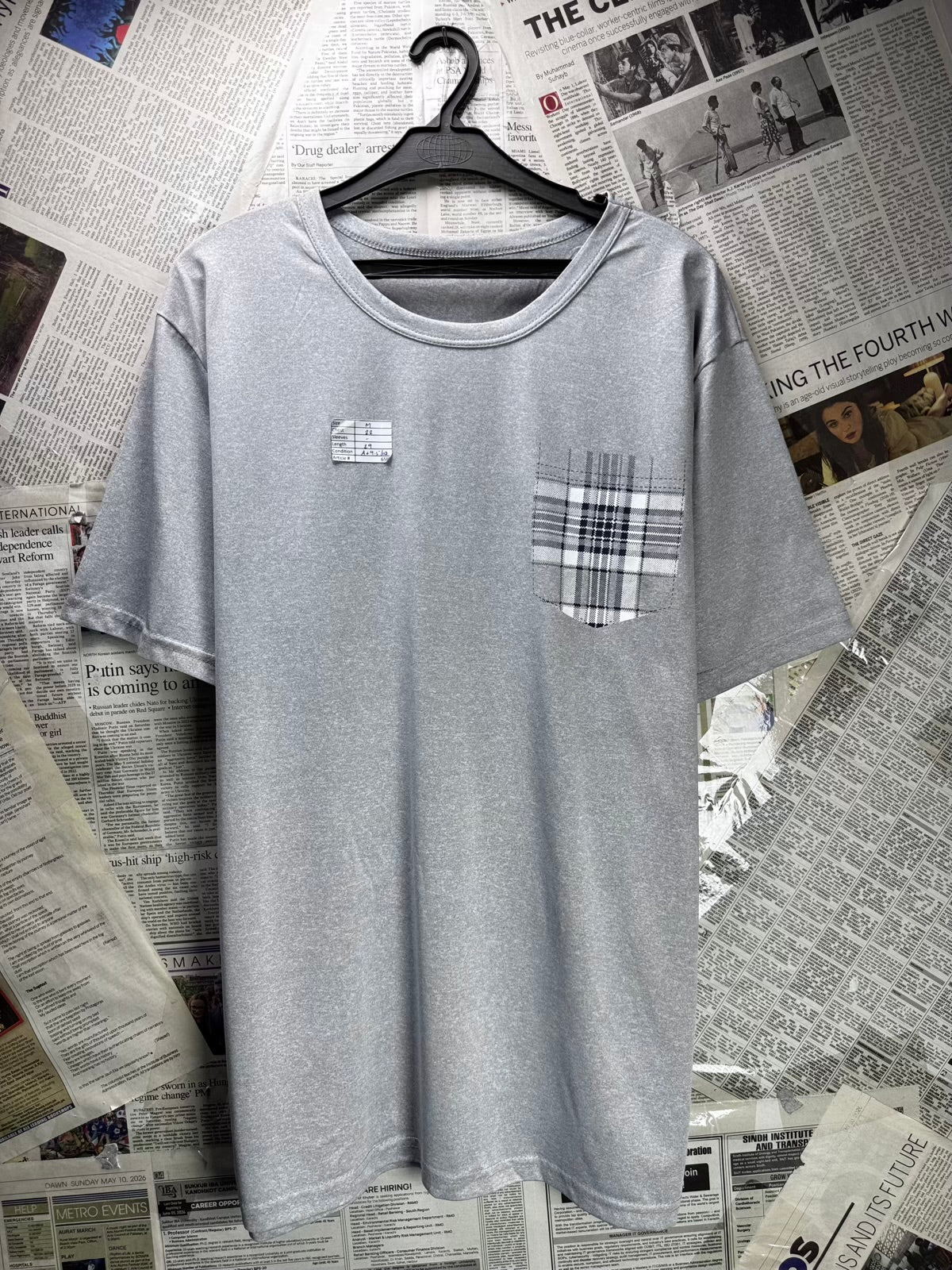 ® Medium | Chest: 22" | Gray | T-Shirt | Polyester | M6 - 6582