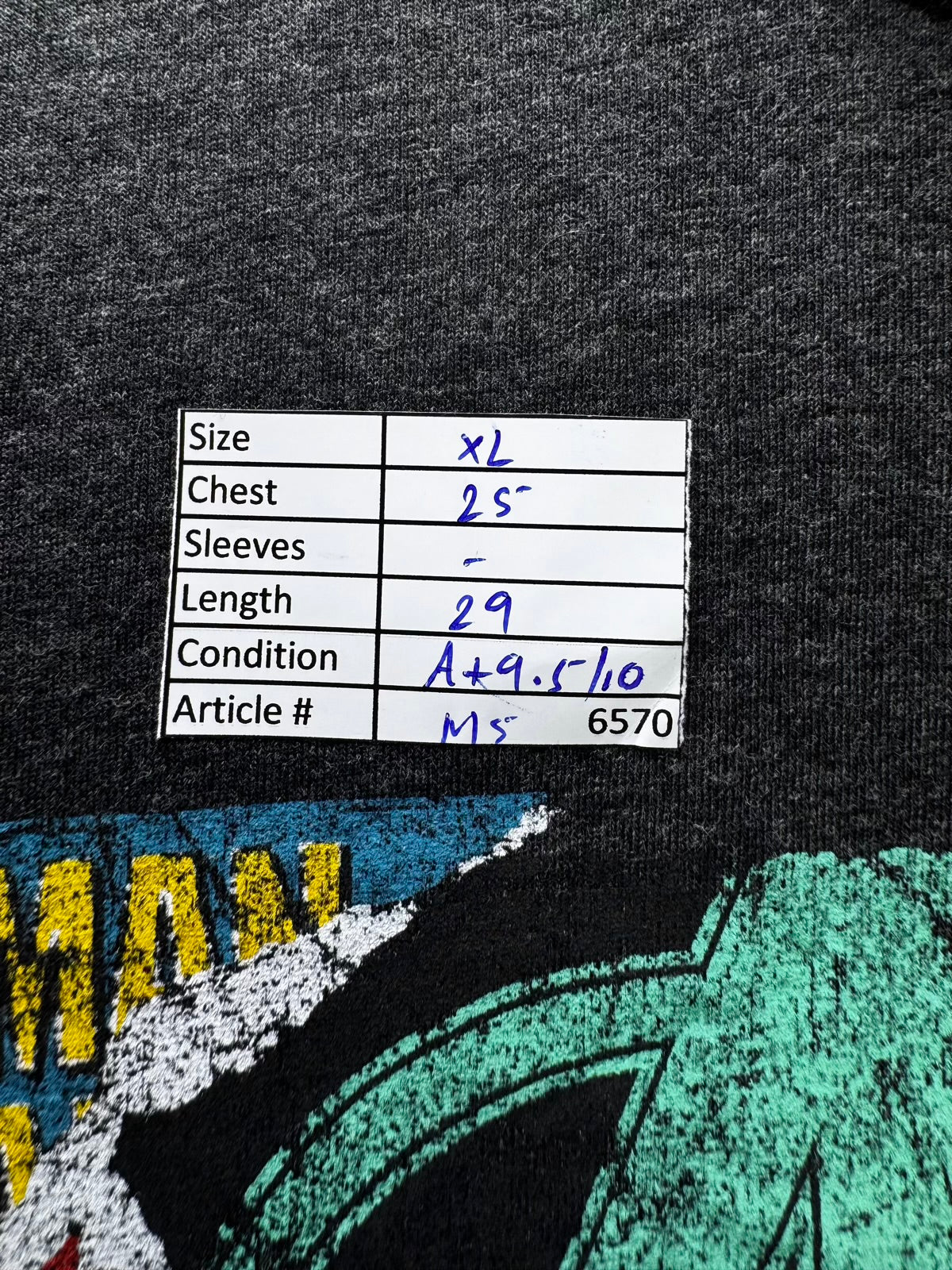 Marvel® XL | Chest: 25" | Charcoal Black | T-Shirt | Poly-Cotton | M5 - 6570