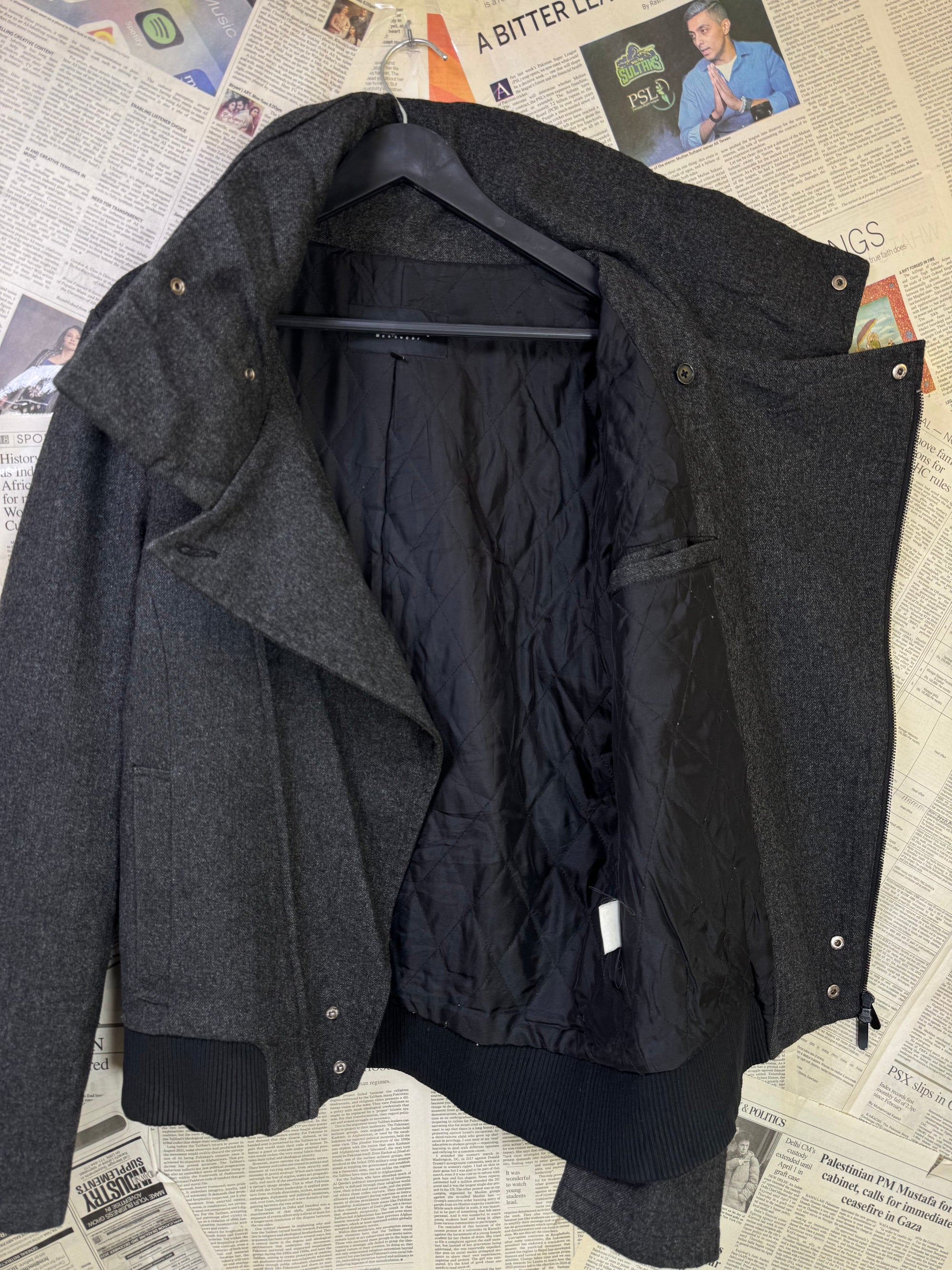 Grasaga® Small | Chest: 21" | Gray | Jacket | Wool - Blend | 3174 - Genuine Maal