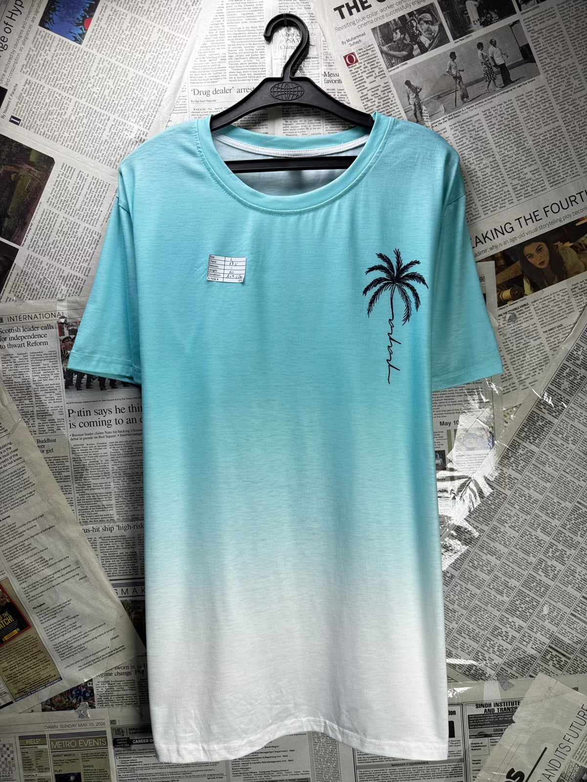 Manfinity® Large | Chest: 23.5" | White | T-Shirt | Cotton-Elastane | M4 - 6566