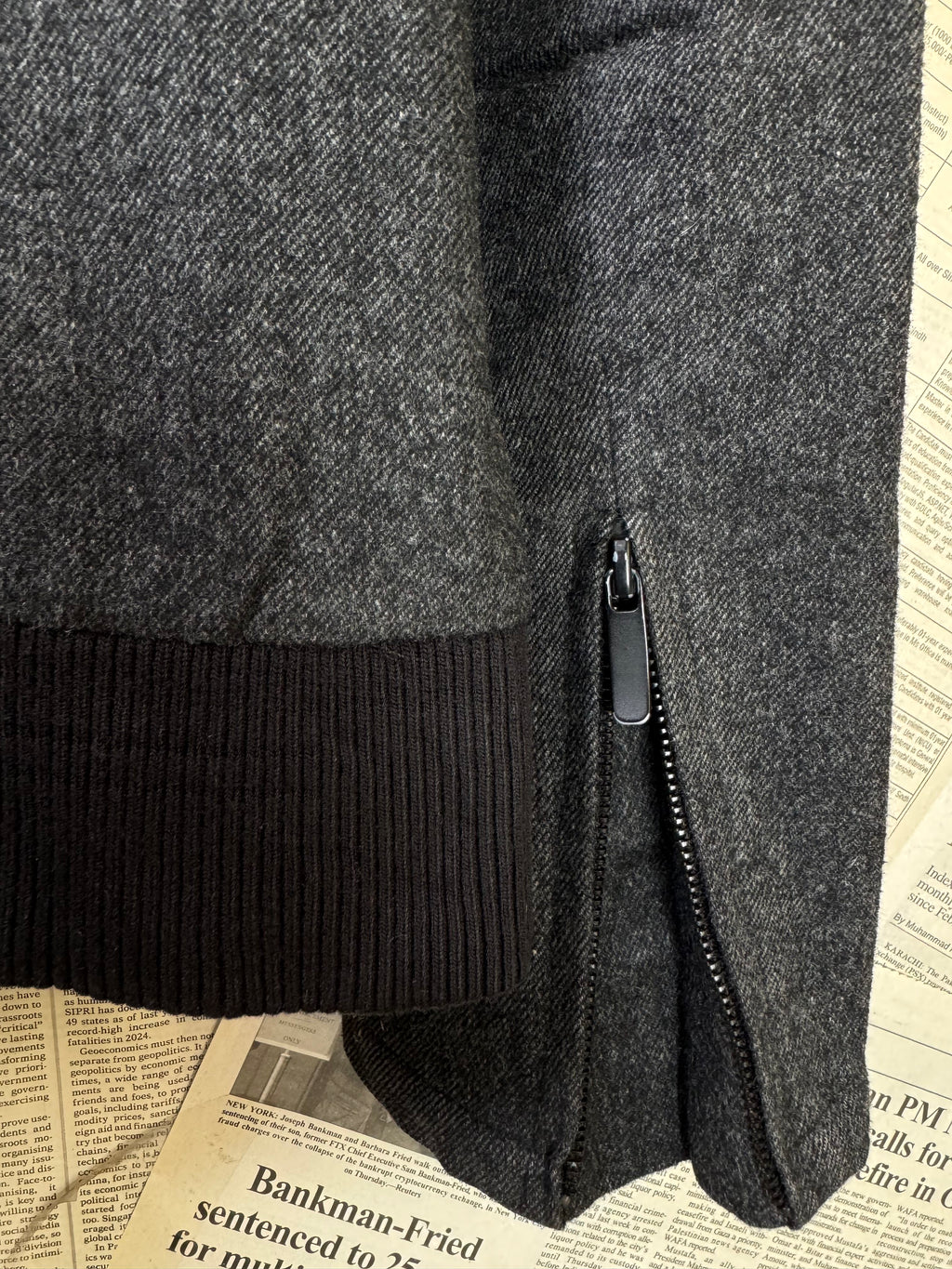 Grasaga® Small | Chest: 21" | Gray | Jacket | Wool - Blend | 3174 - Genuine Maal