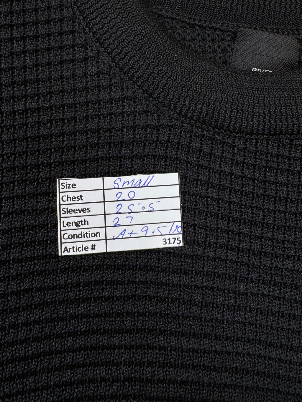 River Island® Small | Chest: 20" | Black | Sweat Shirt | Poly | 3175 - Genuine Maal