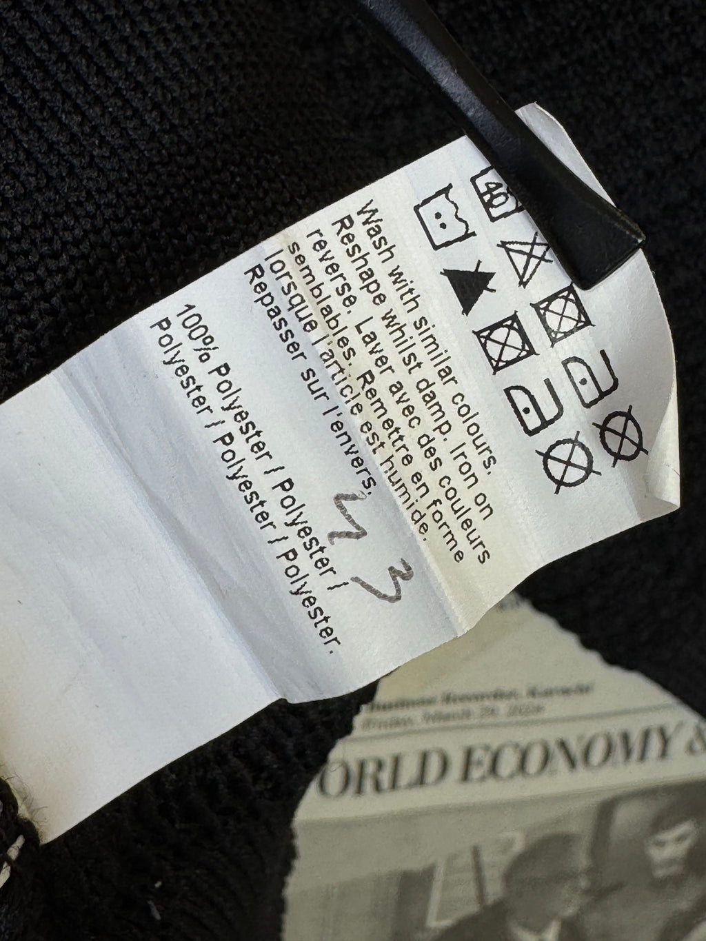 River Island® Small | Chest: 20" | Black | Sweat Shirt | Poly | 3175 - Genuine Maal