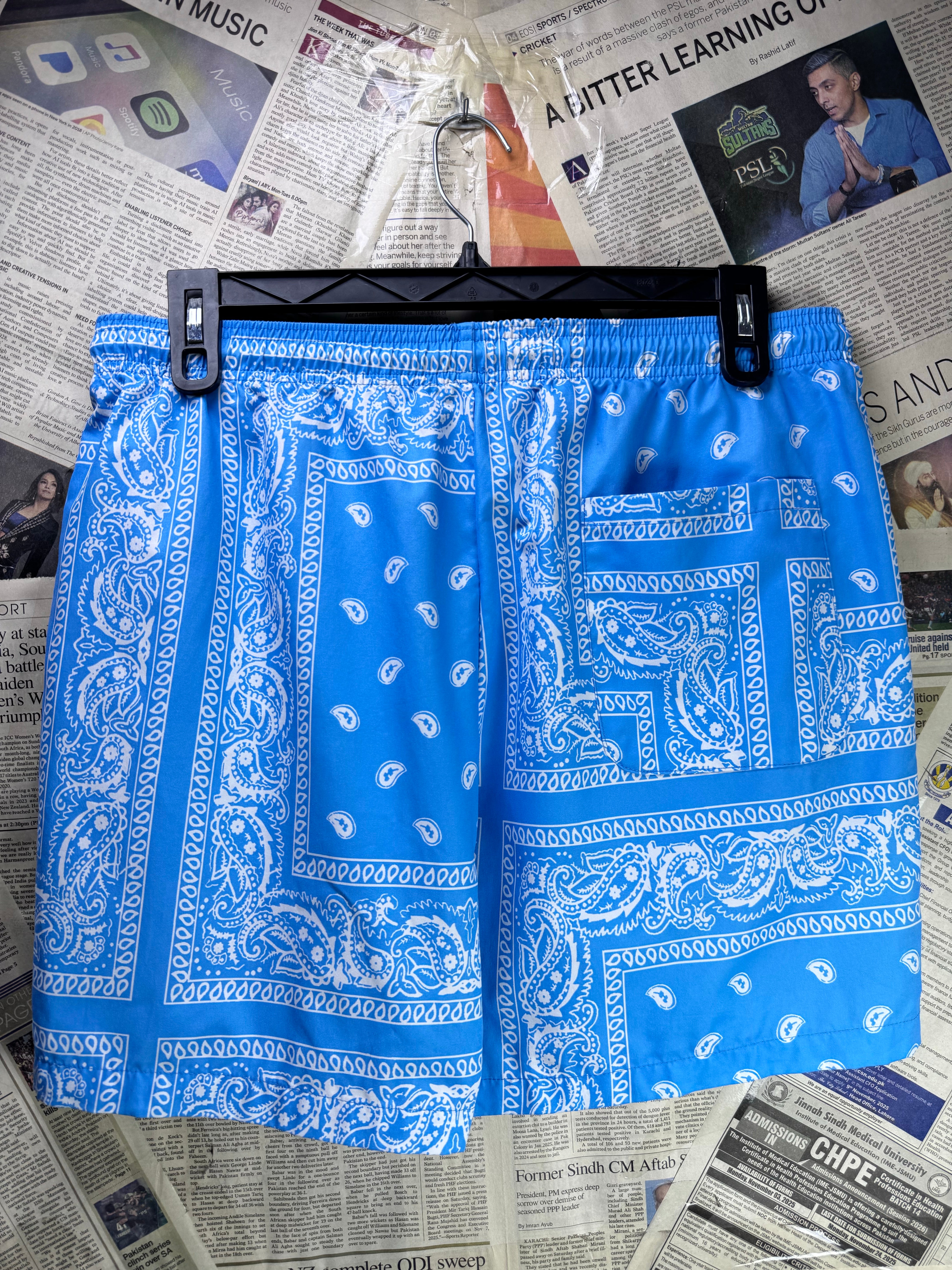 Manfinity® Waist: 36" to 38" | Blue | Shorts | Poly | 1711 - Genuine Maal