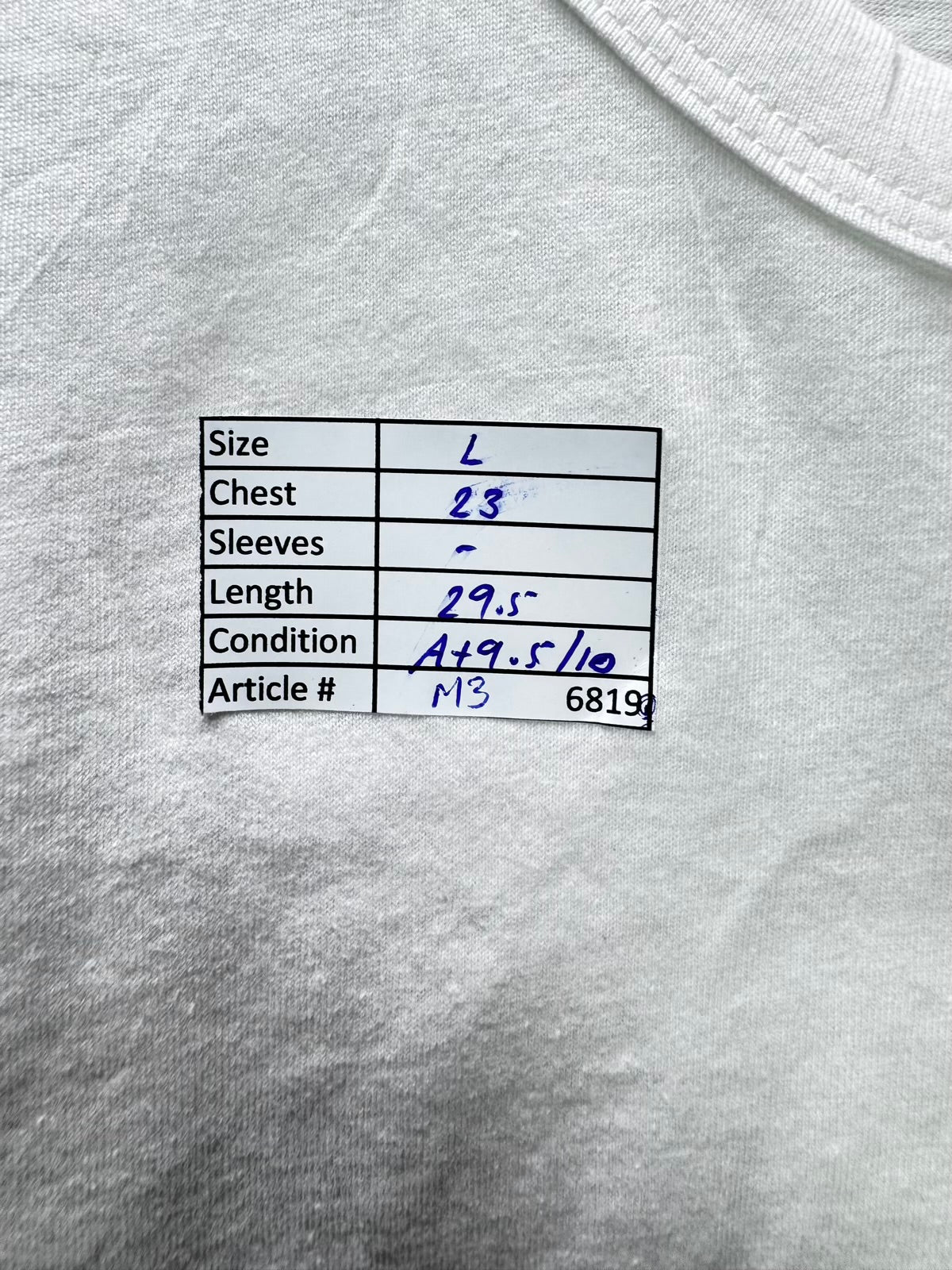 Tu® Large | Chest: 23" | White | Tango | Cotton | M3 - 6819
