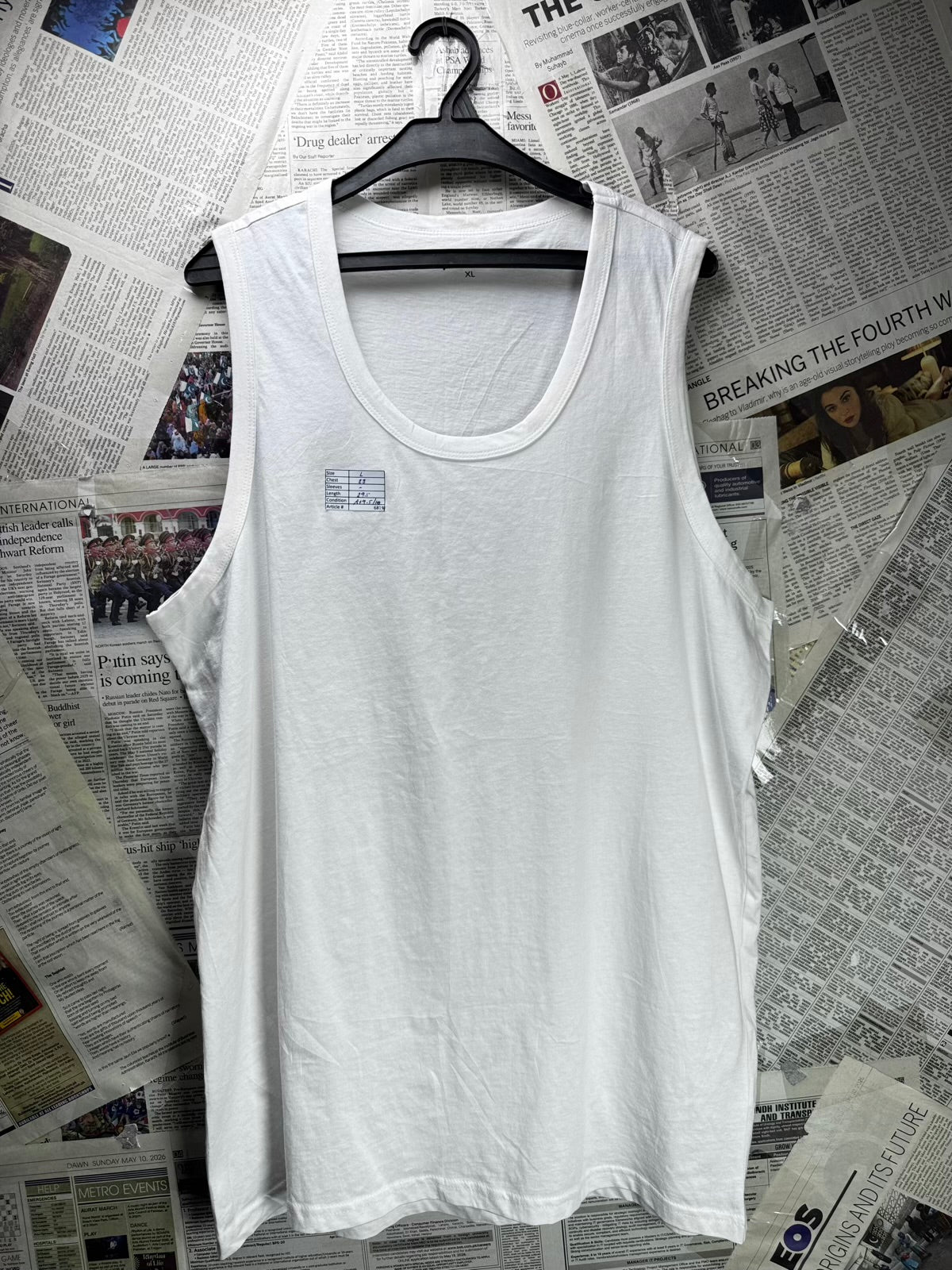 Tu® Large | Chest: 23" | White | Tango | Cotton | M3 - 6819